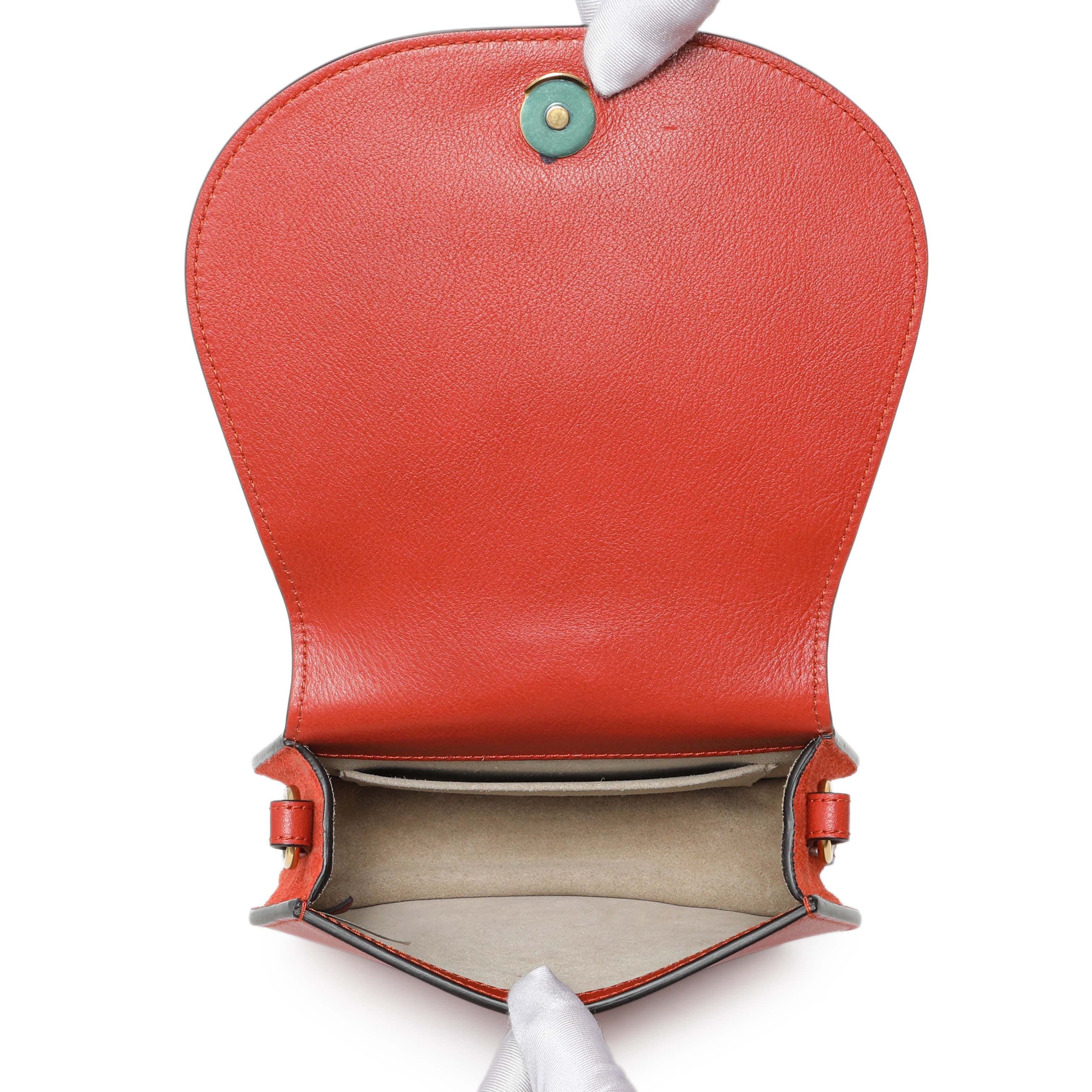 Chloe Red Calfskin Small Nile Bracelet Bag