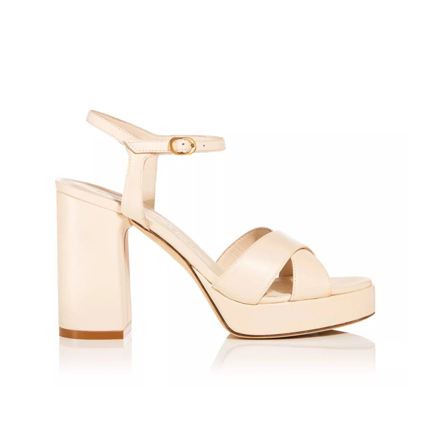 Stuart Weitzman Dayna Sandals Women'sM Seashell Platform Block Heel HTAT1470