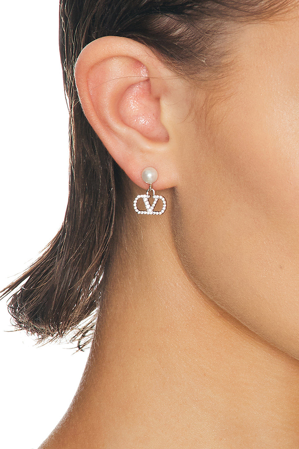 Valentino Garavani Vlogo Signature Pearl Earrings