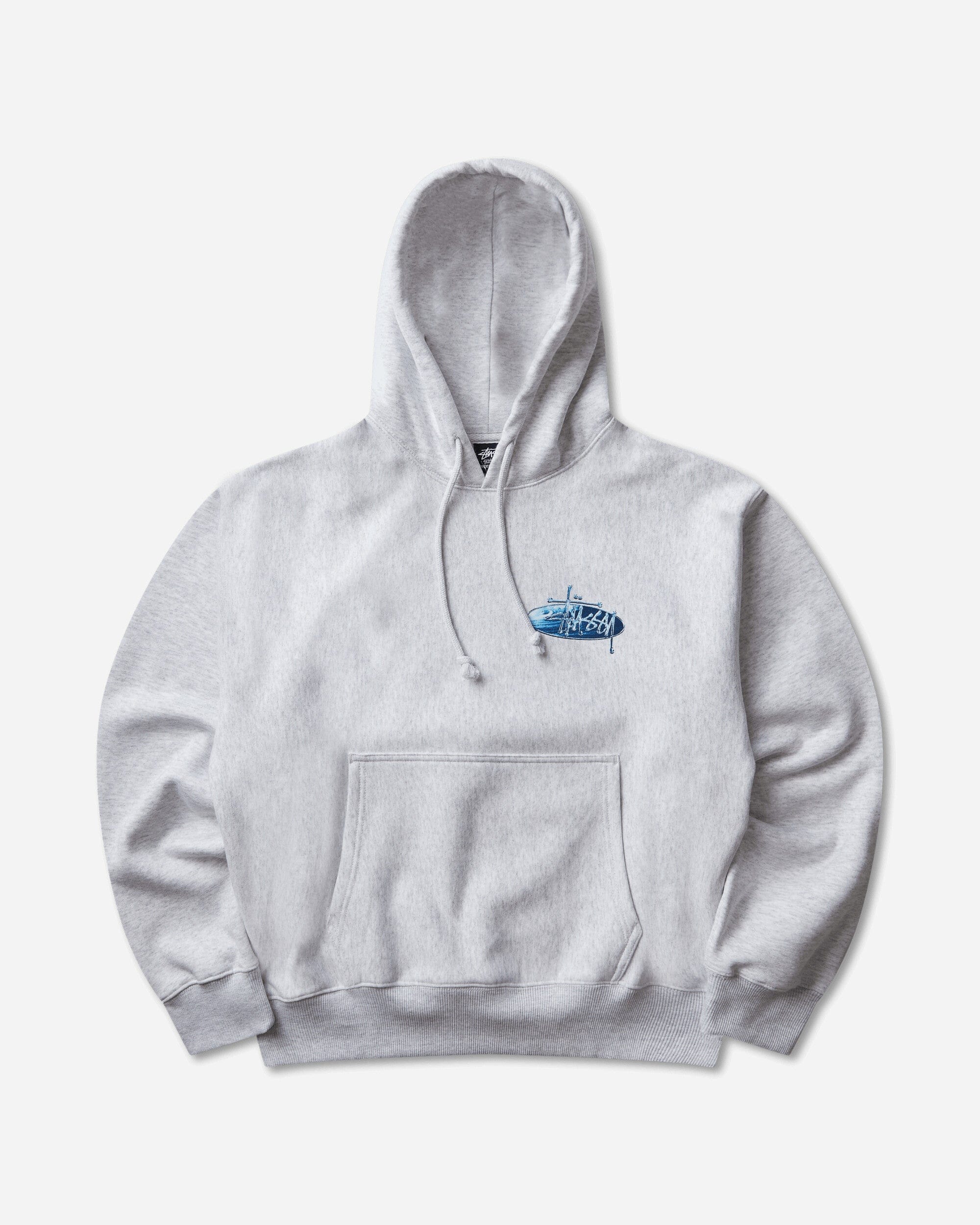 Stüssy Wave Oval Hoodie Ash Heather