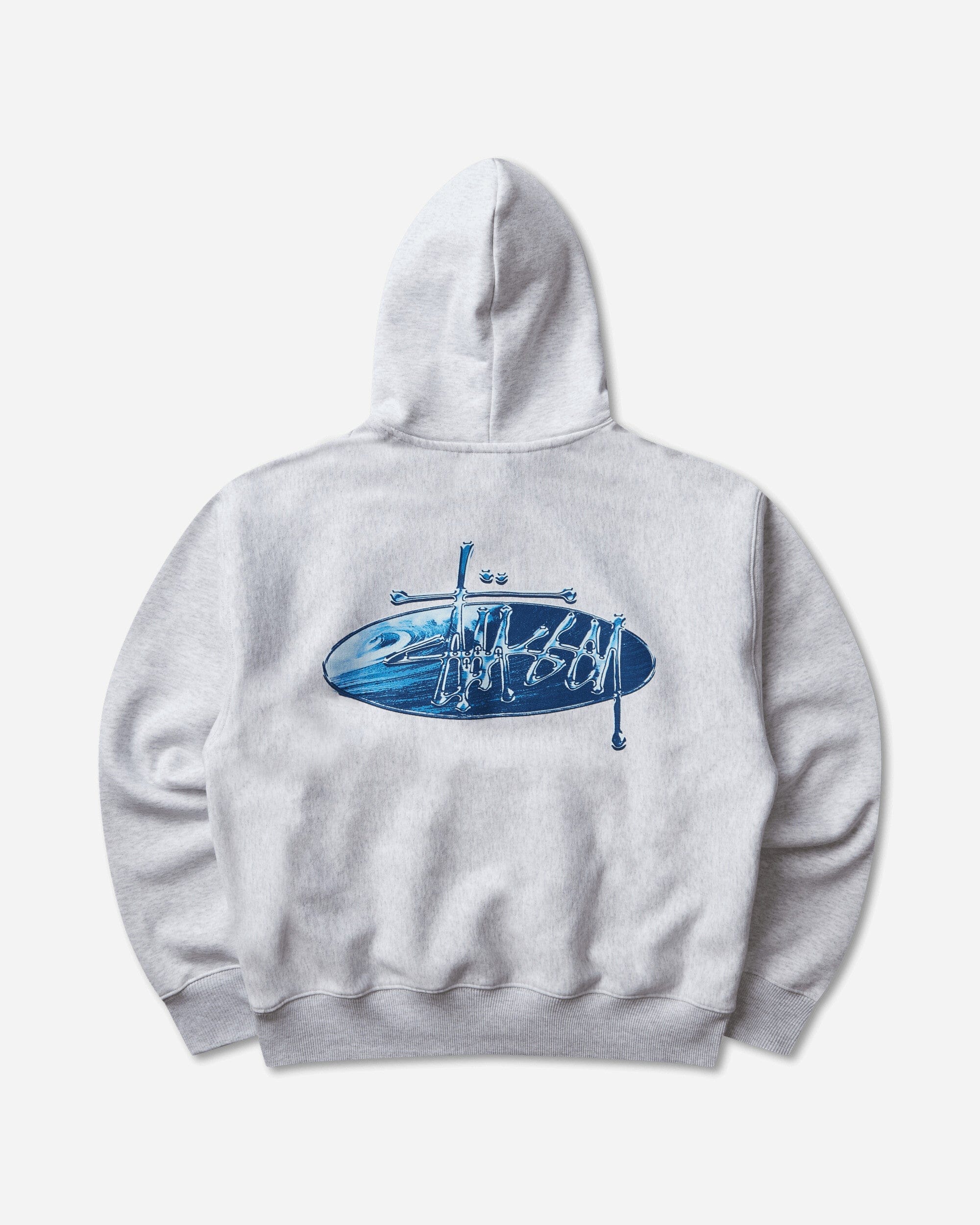 Stüssy Wave Oval Hoodie Ash Heather