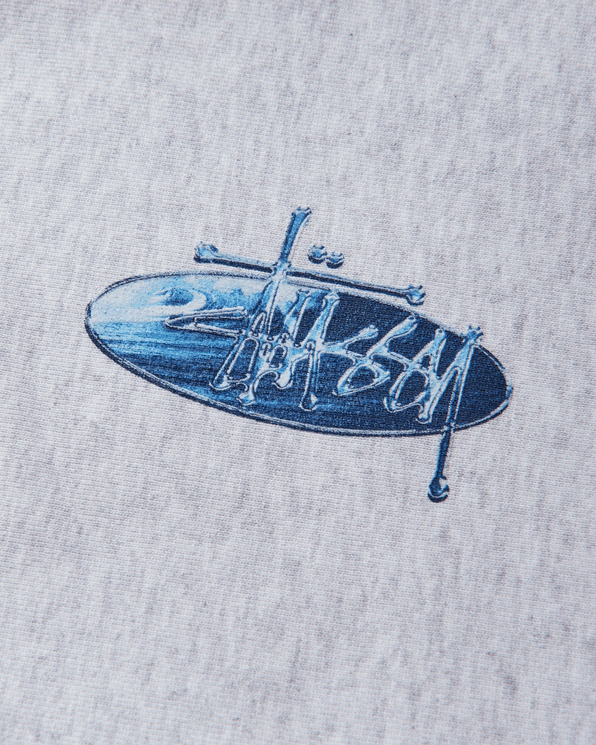 Stüssy Wave Oval Hoodie Ash Heather