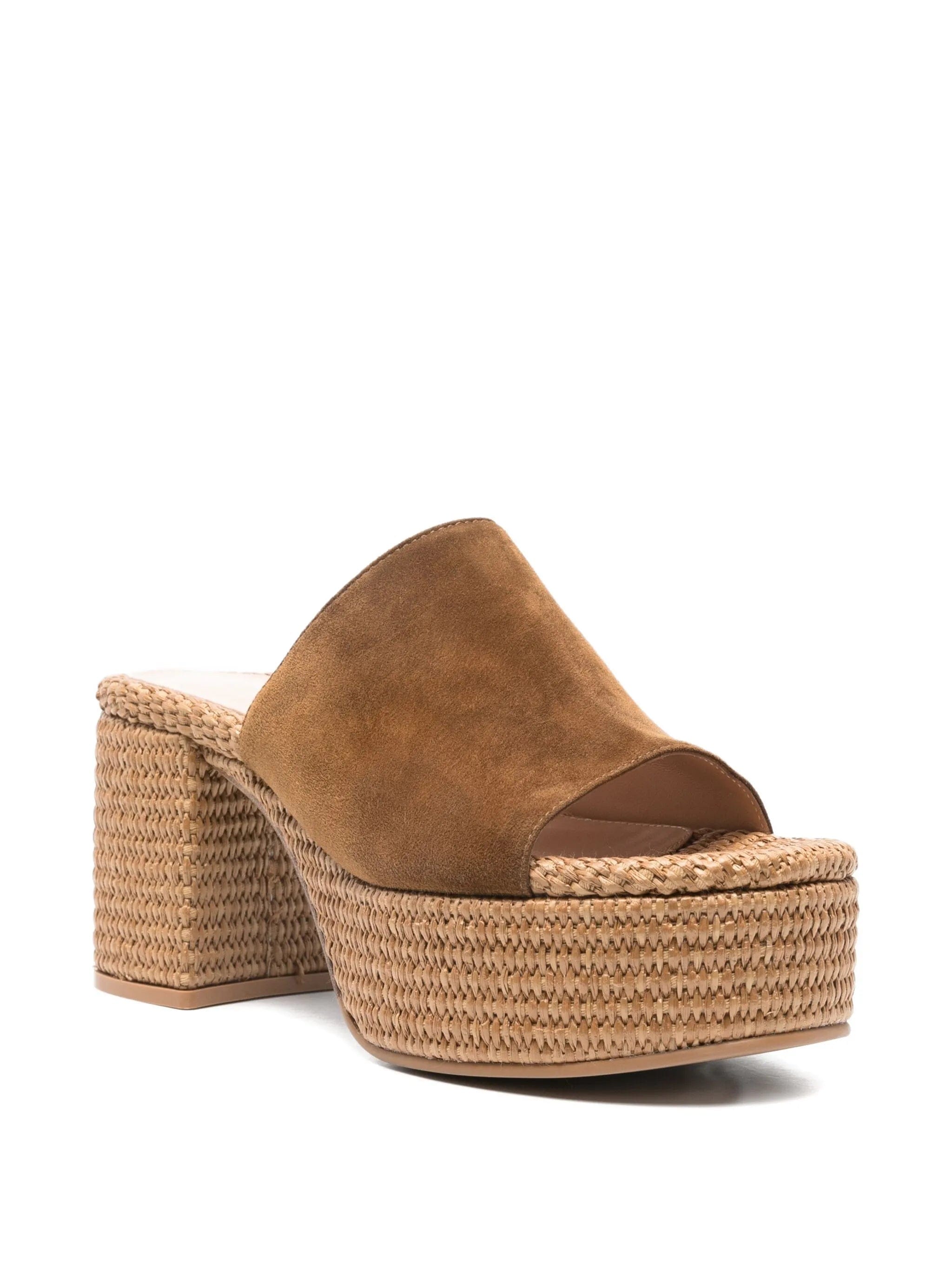 Gianvito Rossi platform suede mule sandals