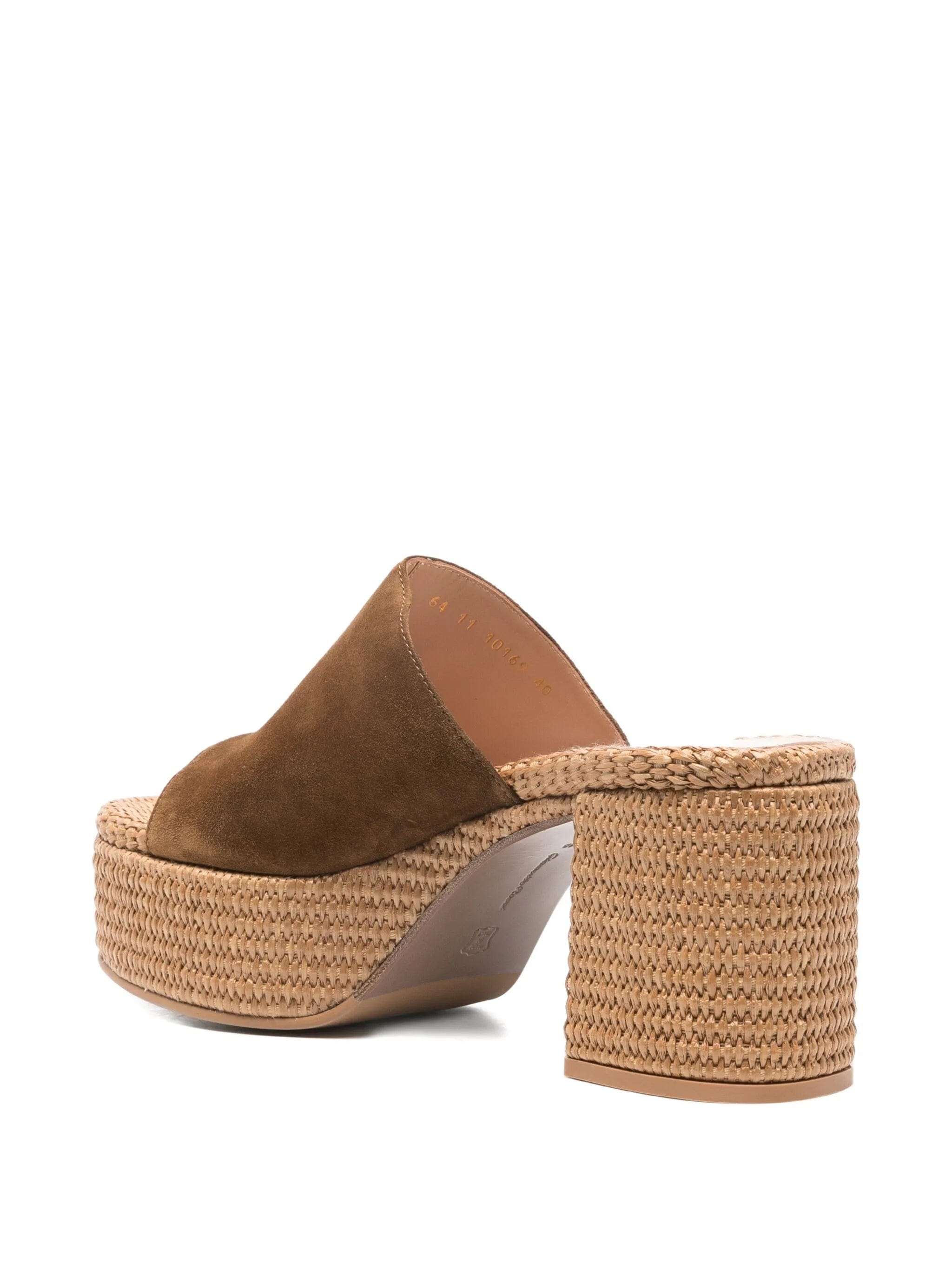 Gianvito Rossi platform suede mule sandals