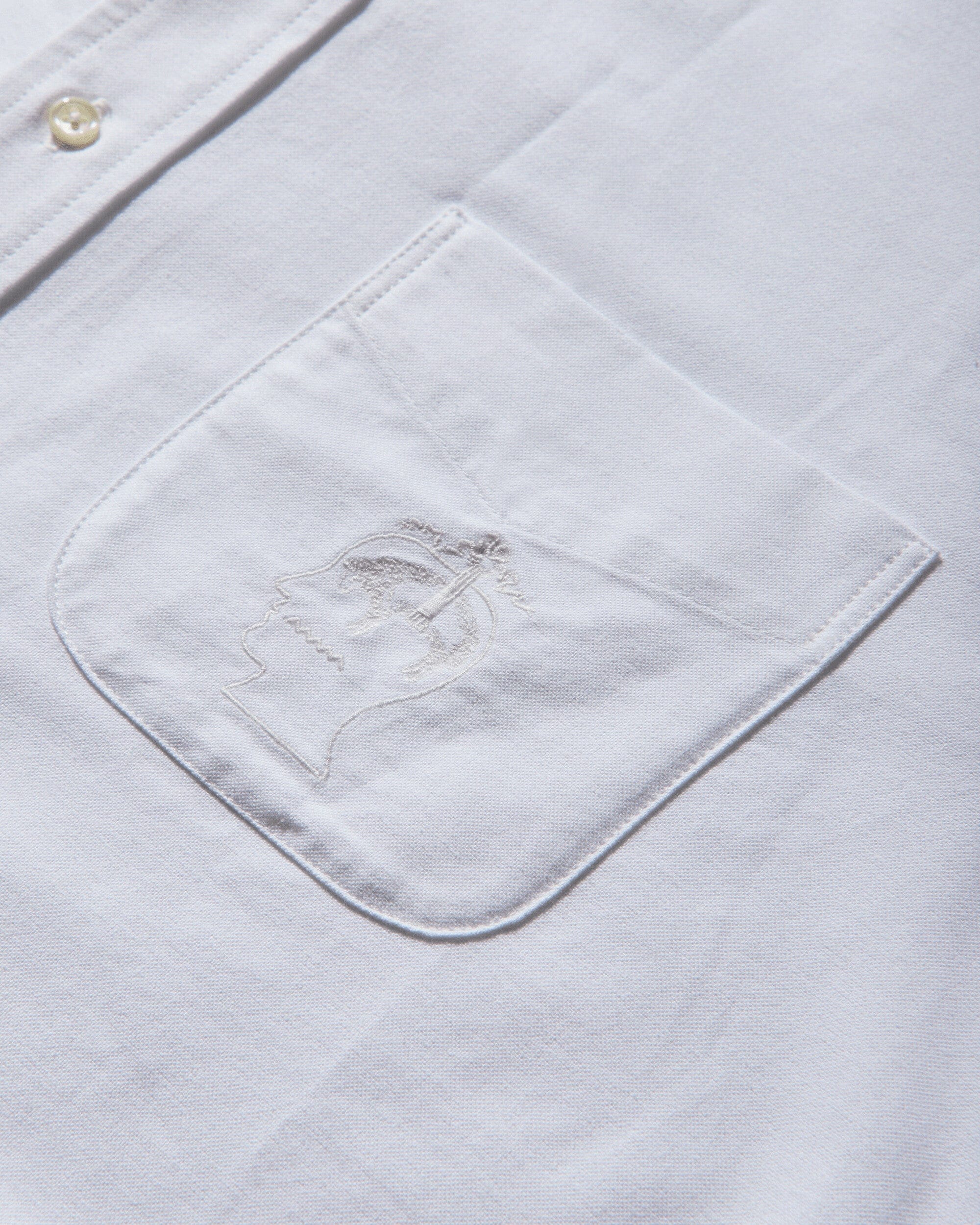 Brain Dead Men's Brooks Brothers Selvedge Oxford Button Up Shirt White
