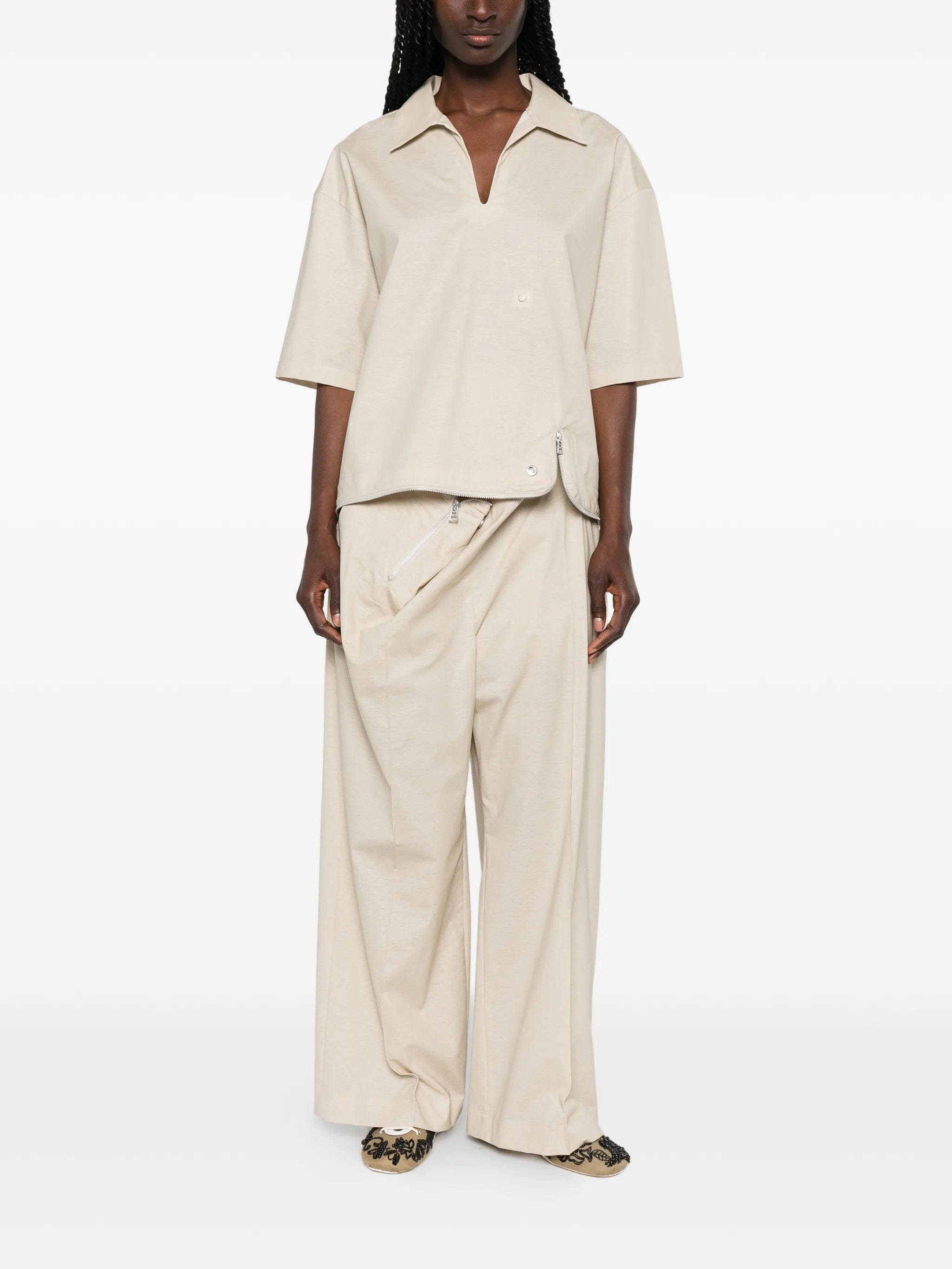 Issey Miyake zip - detail trousers