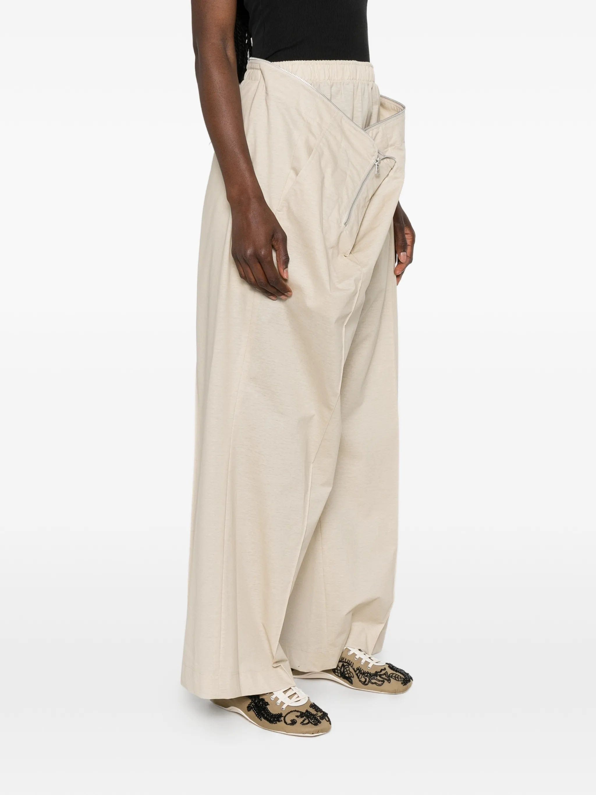 Issey Miyake zip - detail trousers