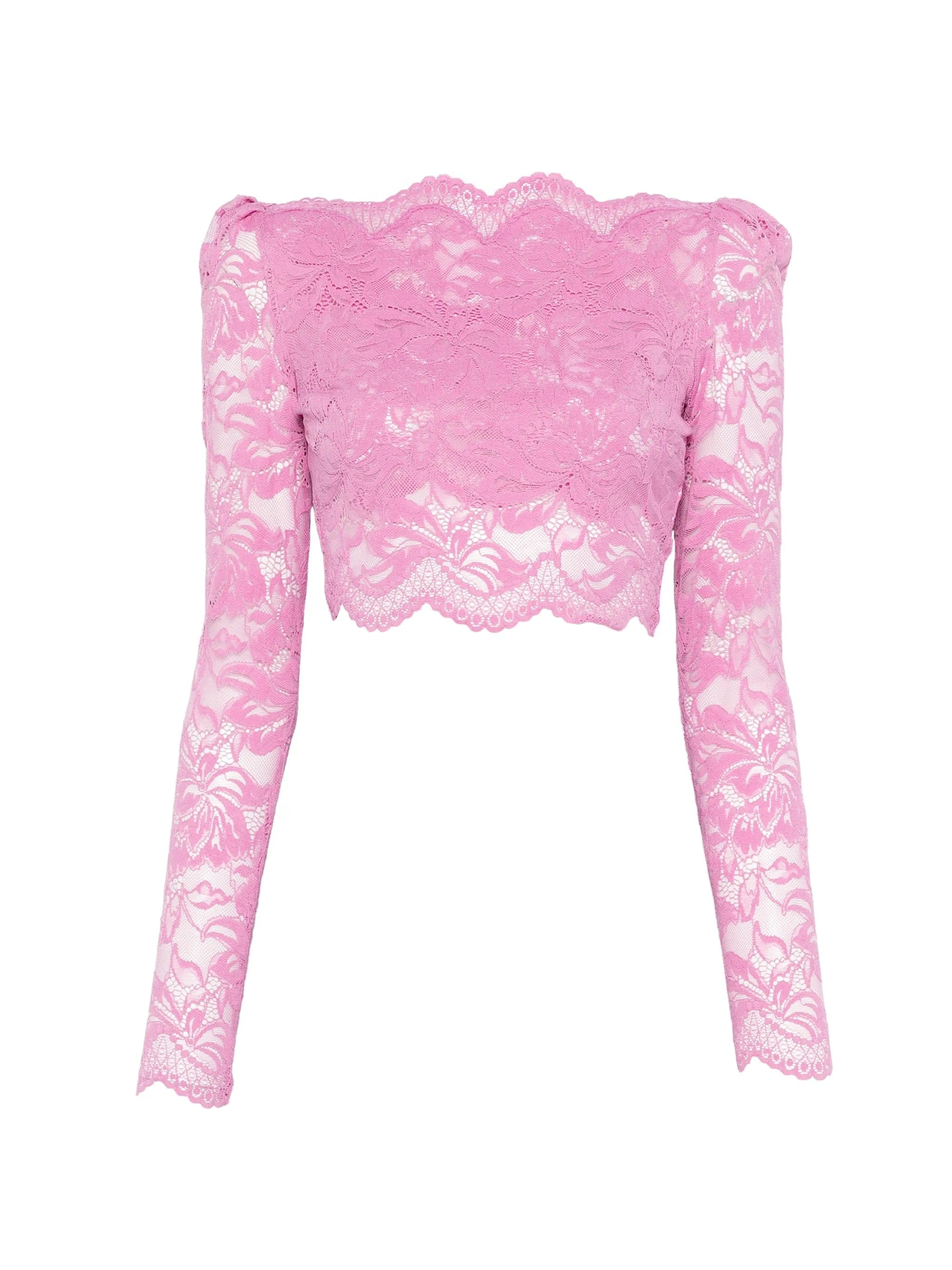 Rabanne lace boat - neck top