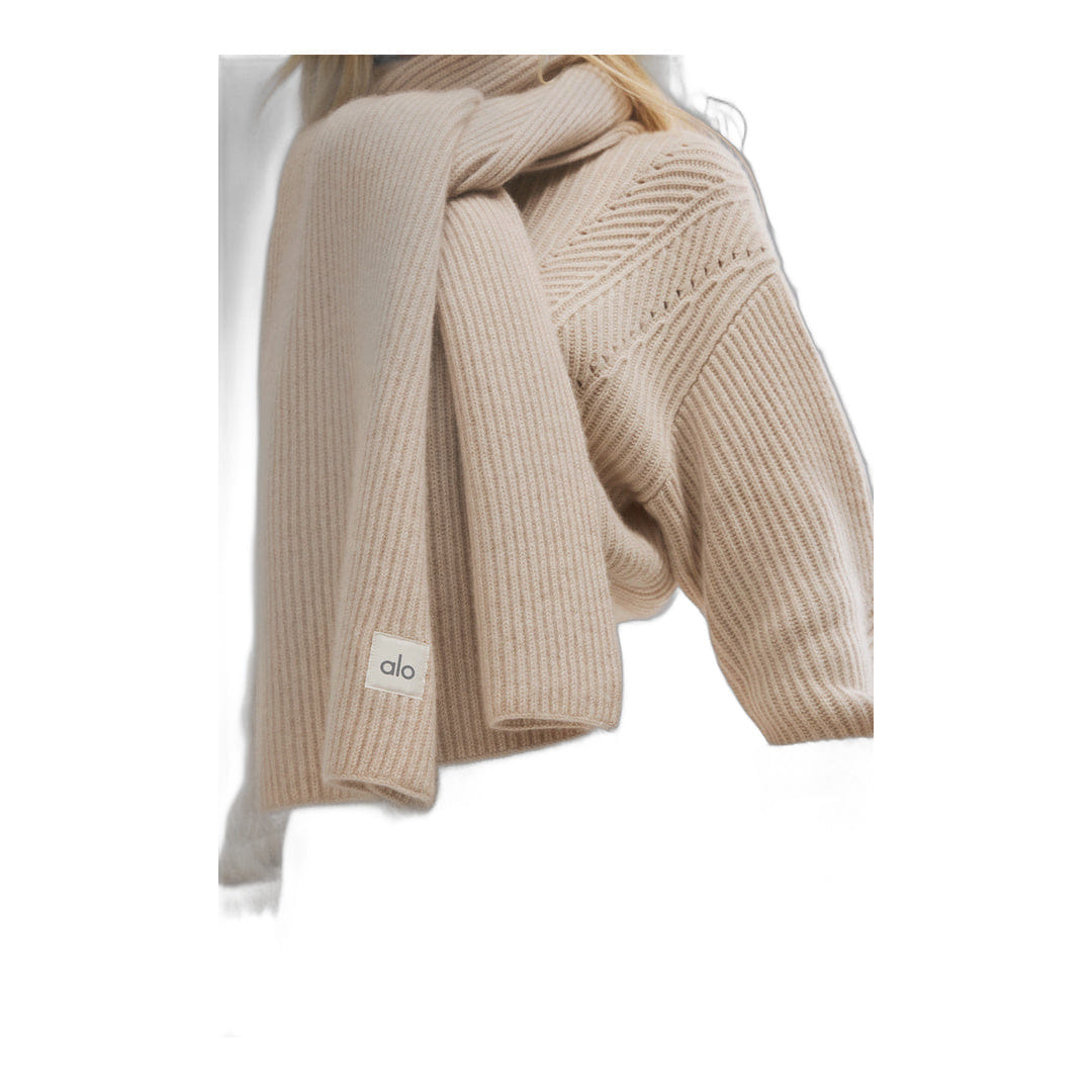 ALO Yoga alo Courchevel Cashmere Scarf - Birch Heather