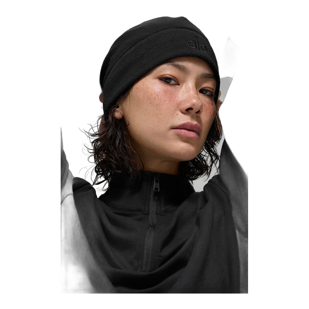 ALO Yoga alo Performance Fleece Beanie - Black/Black