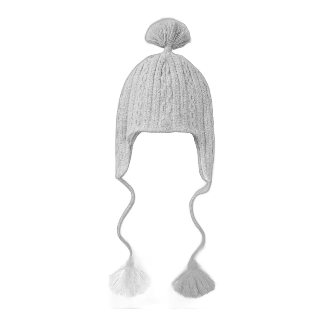 ALO Yoga alo Cable Knit Winter Bliss Earflap Beanie - Athletic Heather Grey