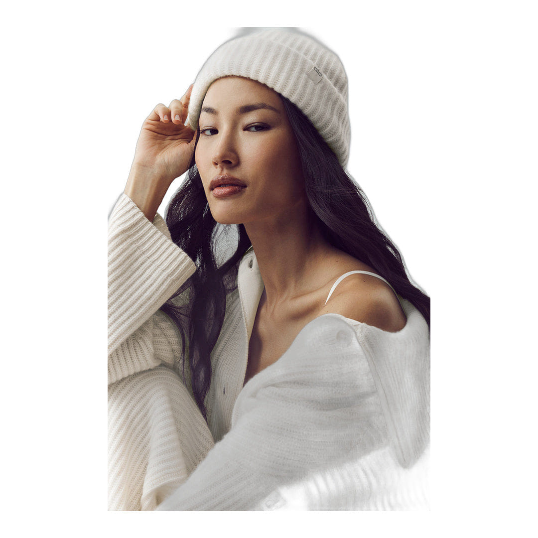 ALO Yoga alo Courchevel Cashmere Beanie - Ivory