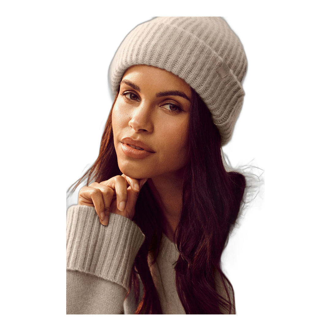 ALO Yoga alo Courchevel Cashmere Beanie - Oat Heather