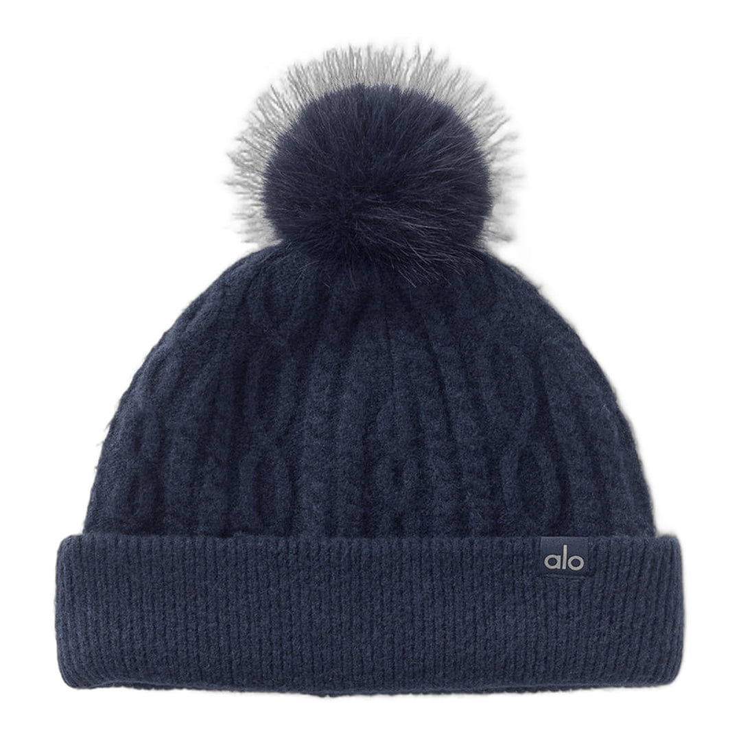 ALO Yoga alo Cable Knit Winter Bliss Beanie - Navy
