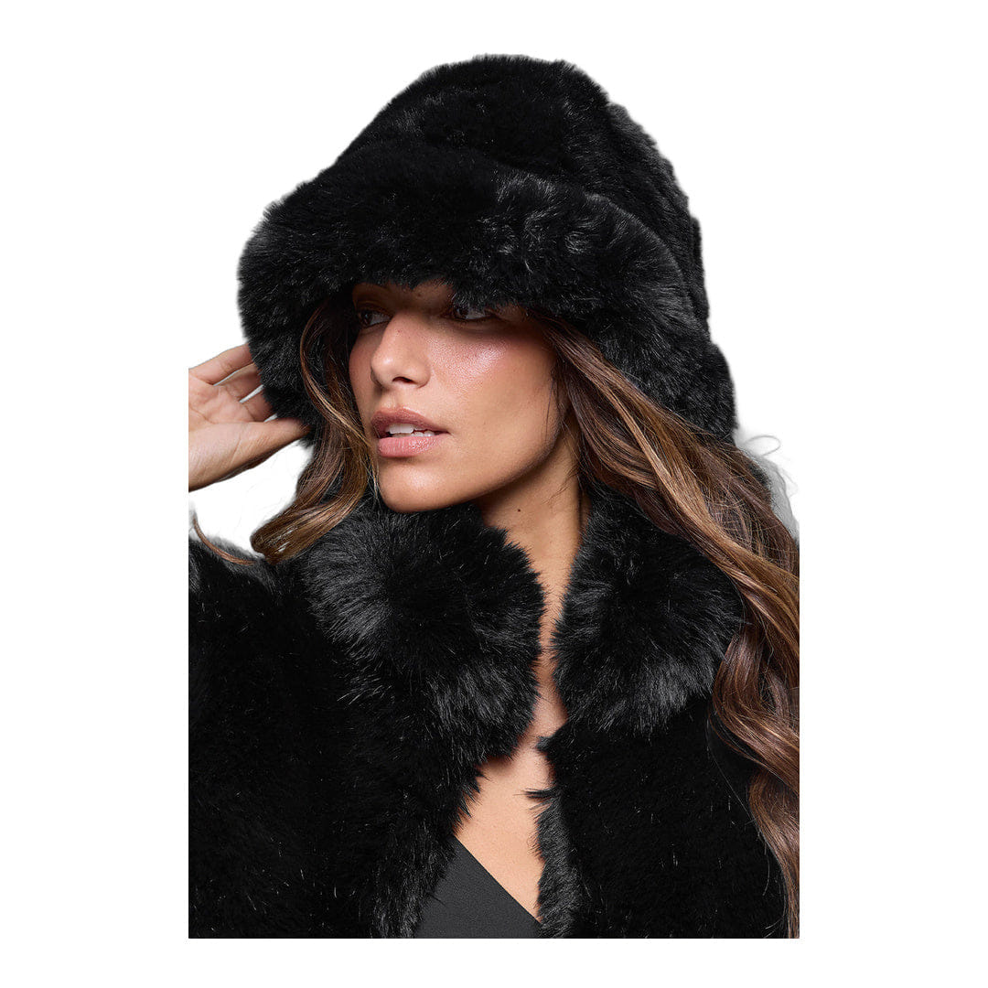 ALO Yoga alo Faux Fur Starstruck Bucket Hat - Black