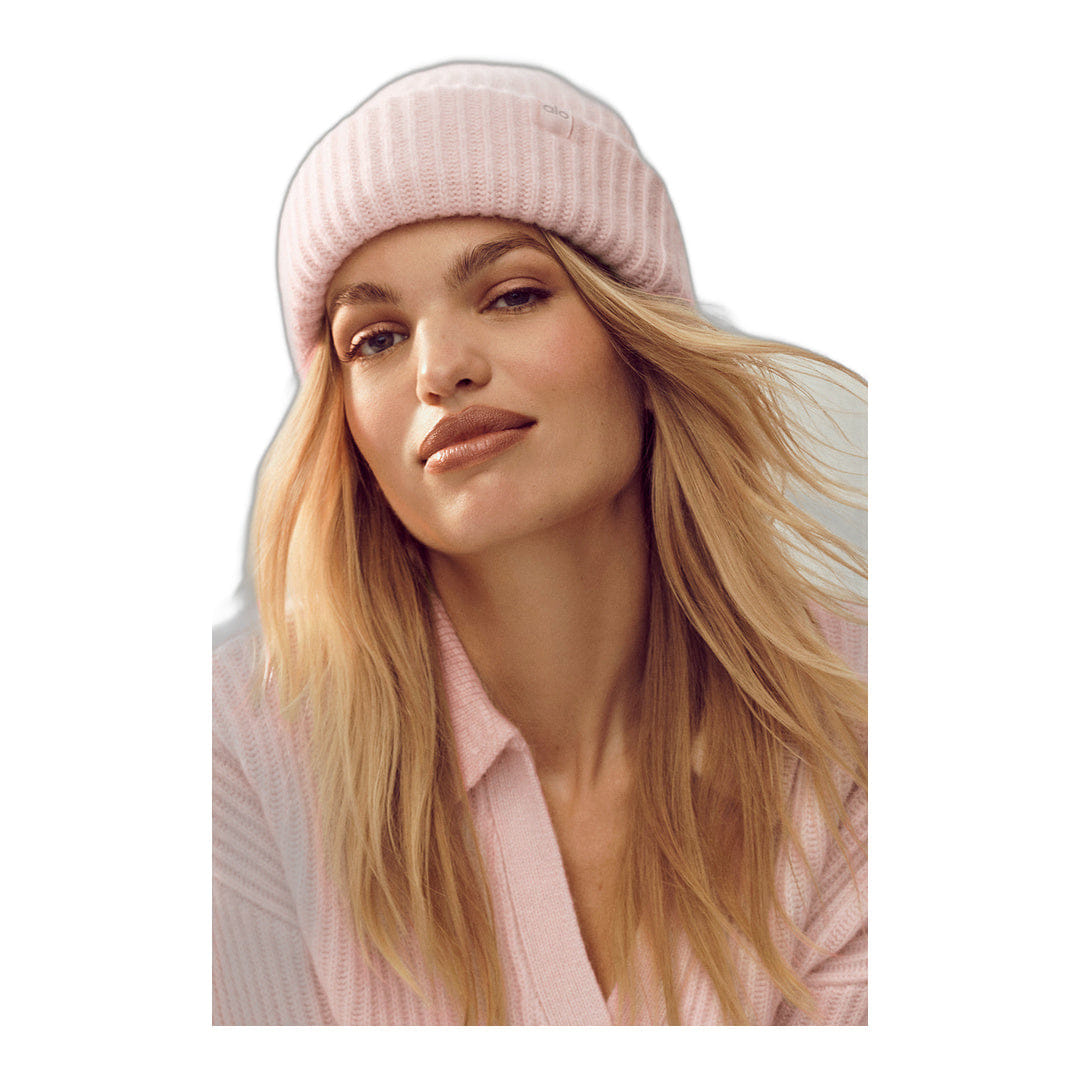 ALO Yoga alo Courchevel Cashmere Beanie - Frosted Pink