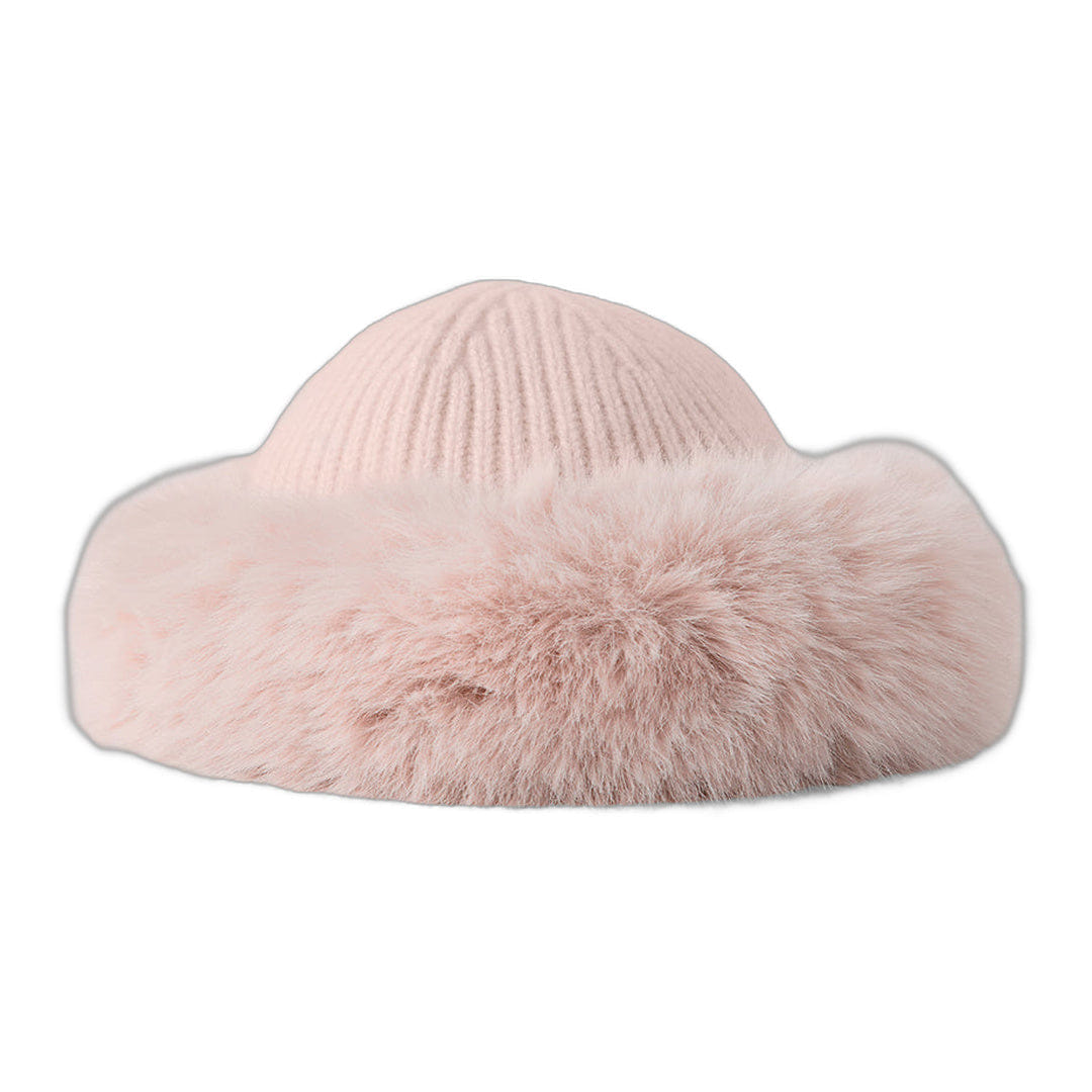 ALO Yoga alo Courchevel Cashmere Faux Fur Beanie - Frosted Pink