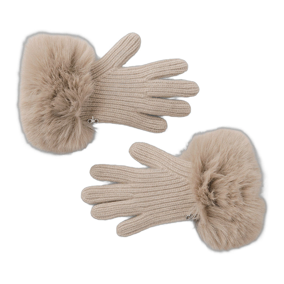 ALO Yoga alo Courchevel Cashmere Gloves - Oat Heather