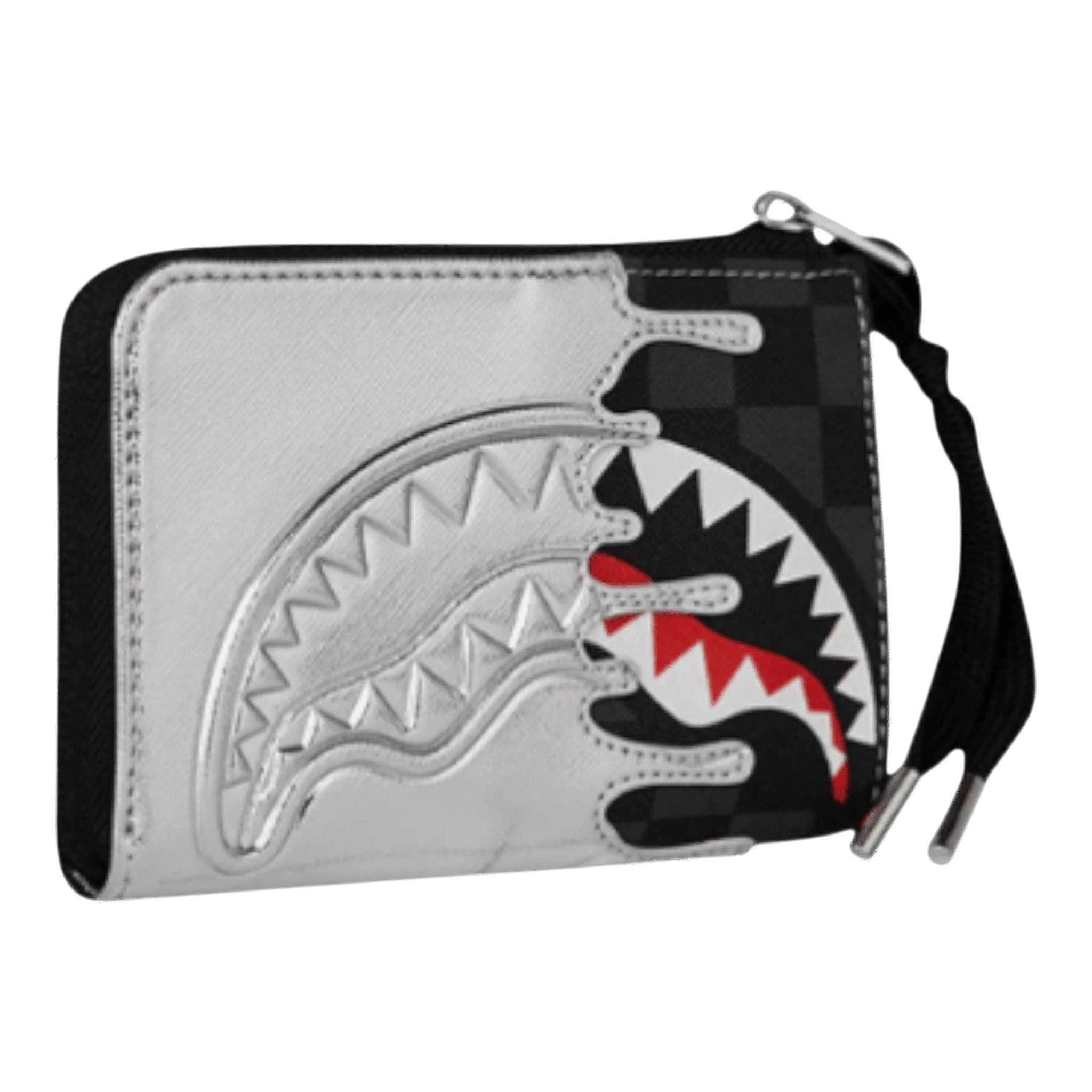 Sprayground Silver Side Drip Wallet – Metallic Silver