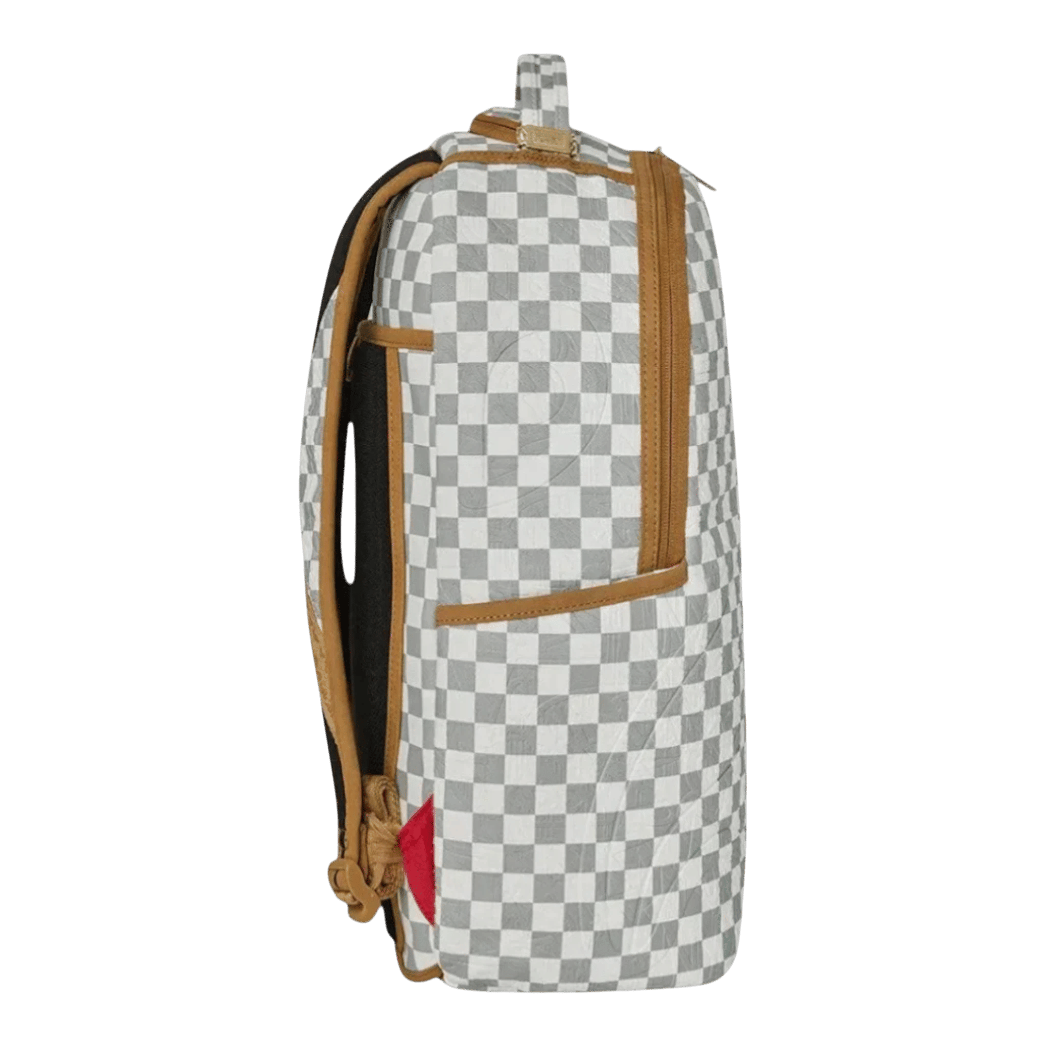 Sprayground Graff Embossed Cream Check Backpack