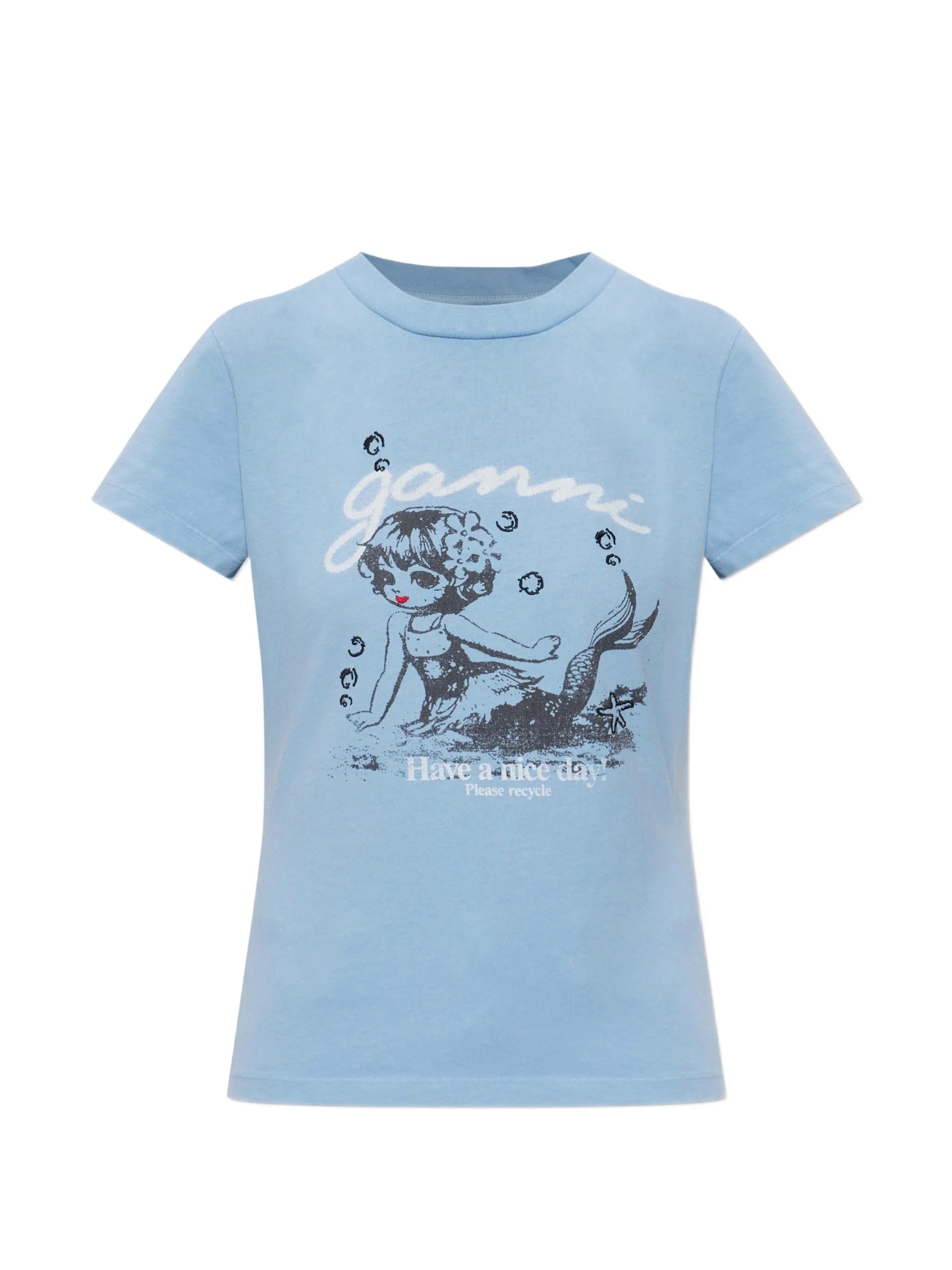 GANNI graphic - print T - shirt