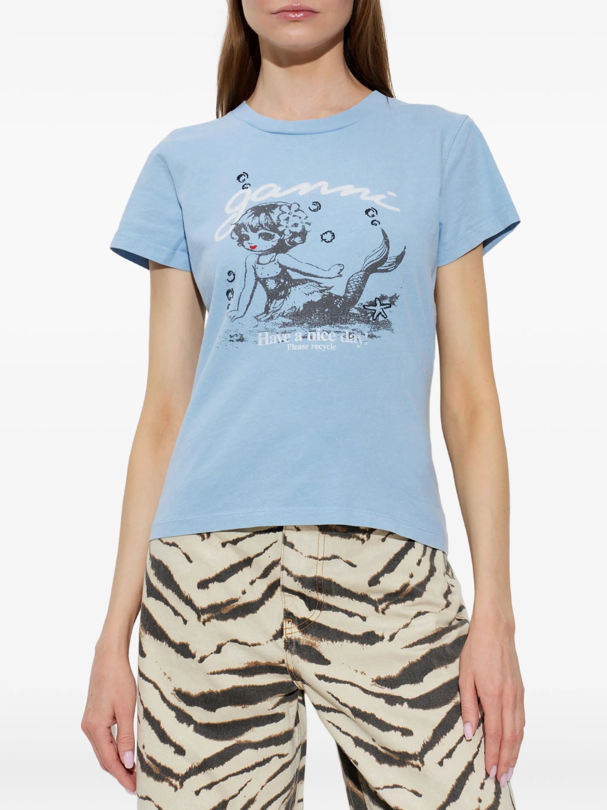 GANNI graphic - print T - shirt