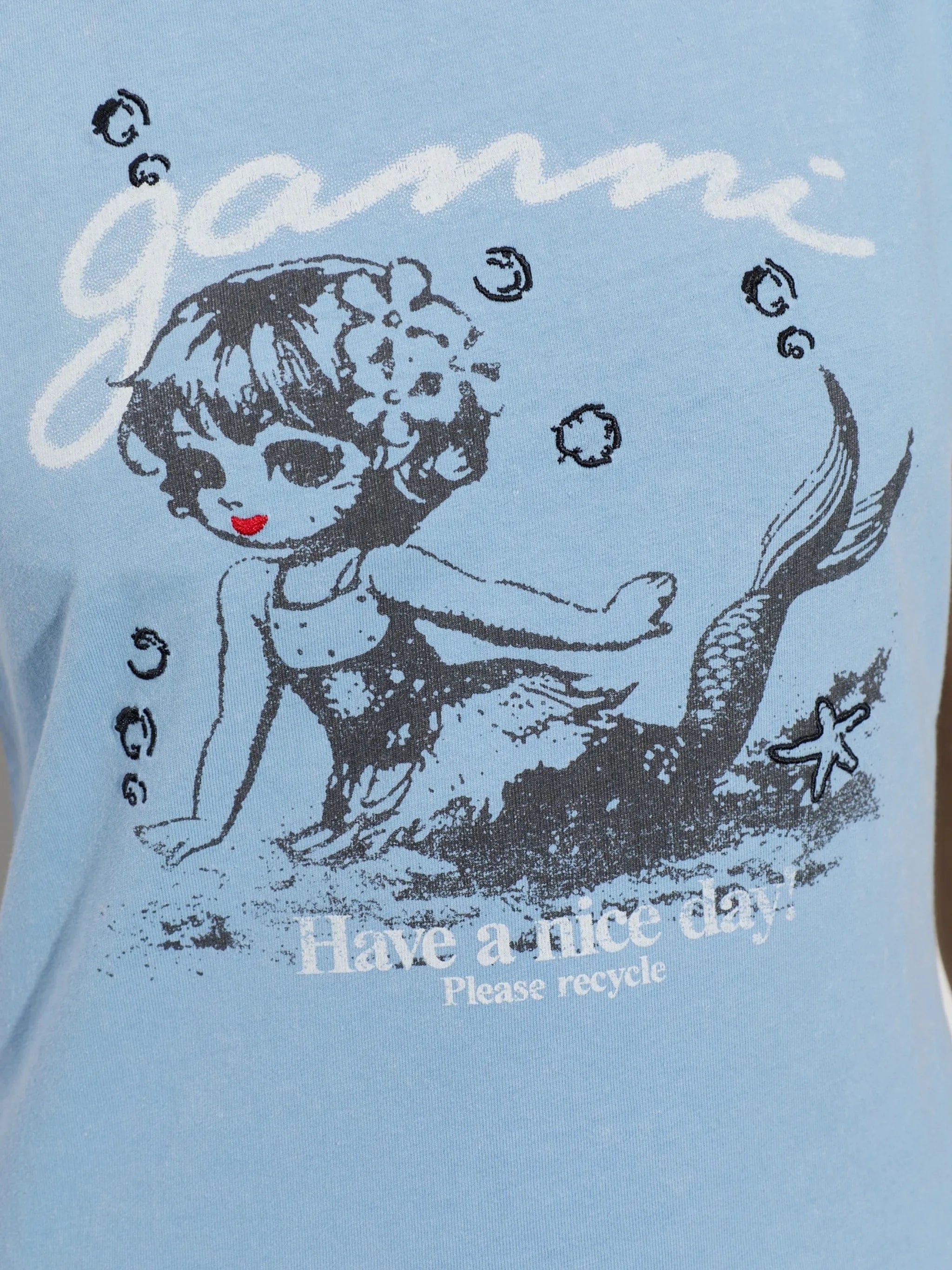 GANNI graphic - print T - shirt