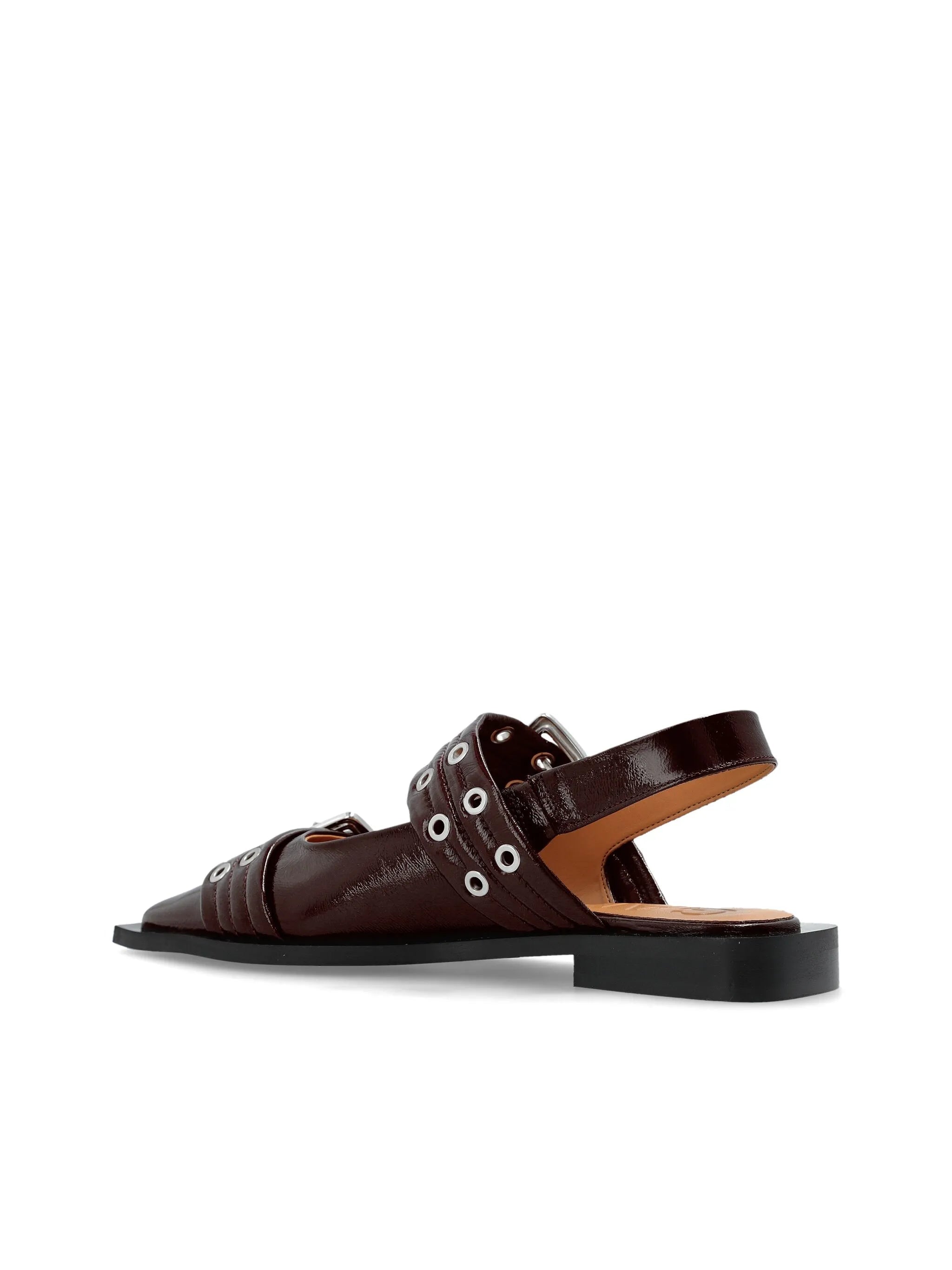 GANNI buckle ballerina shoes