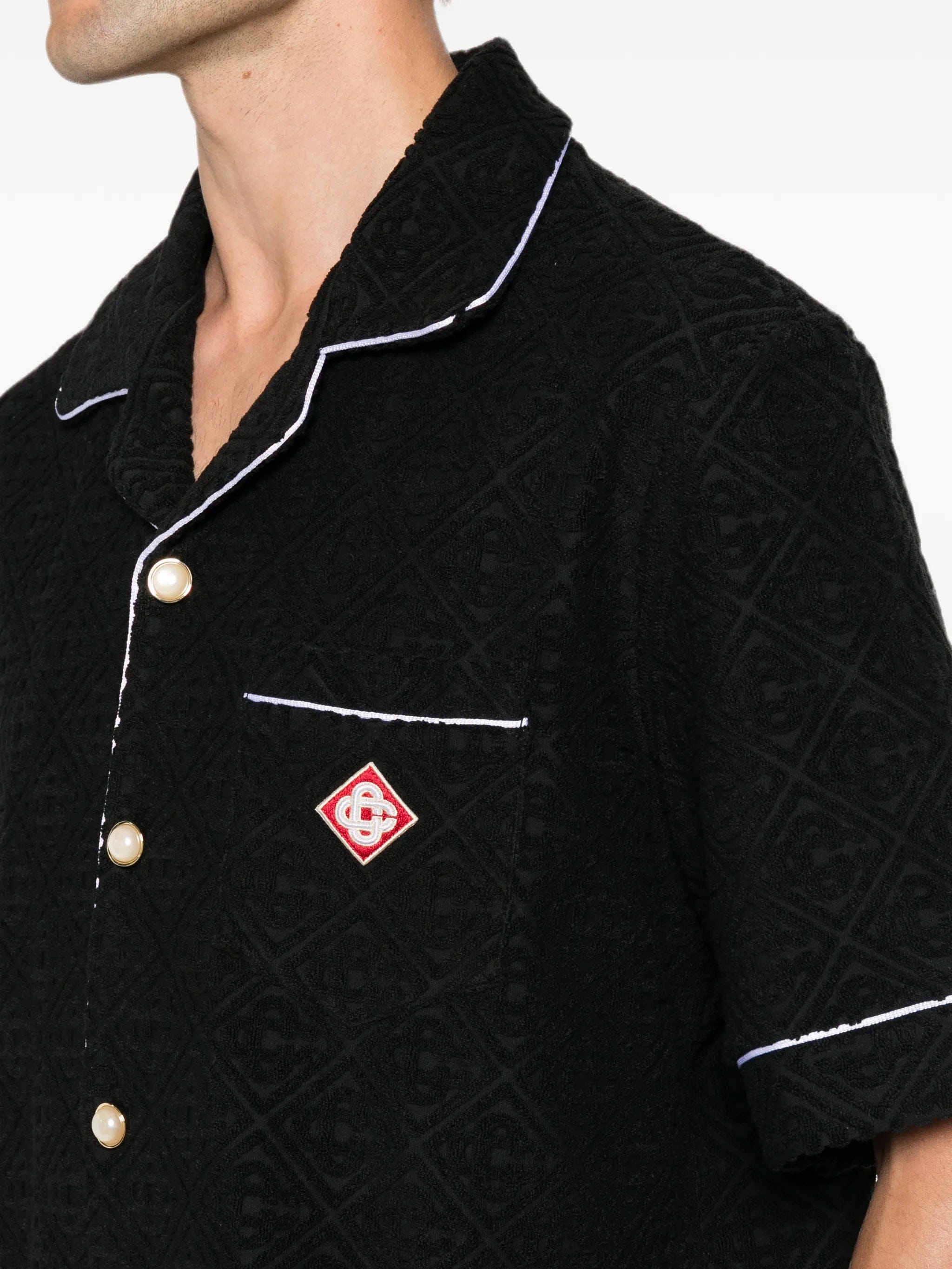 Casablanca contrast - trim logo - patch shirt
