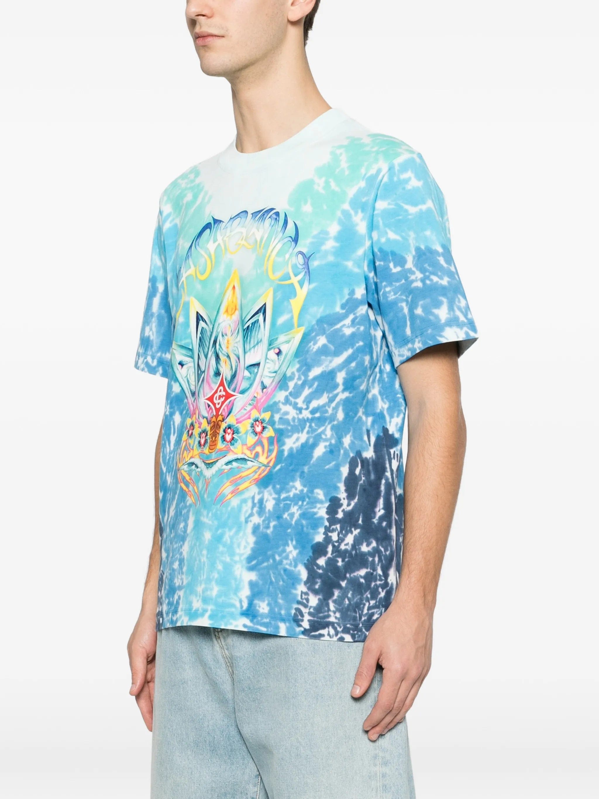 Casablanca Surf Lotus tie - dye T - shirt