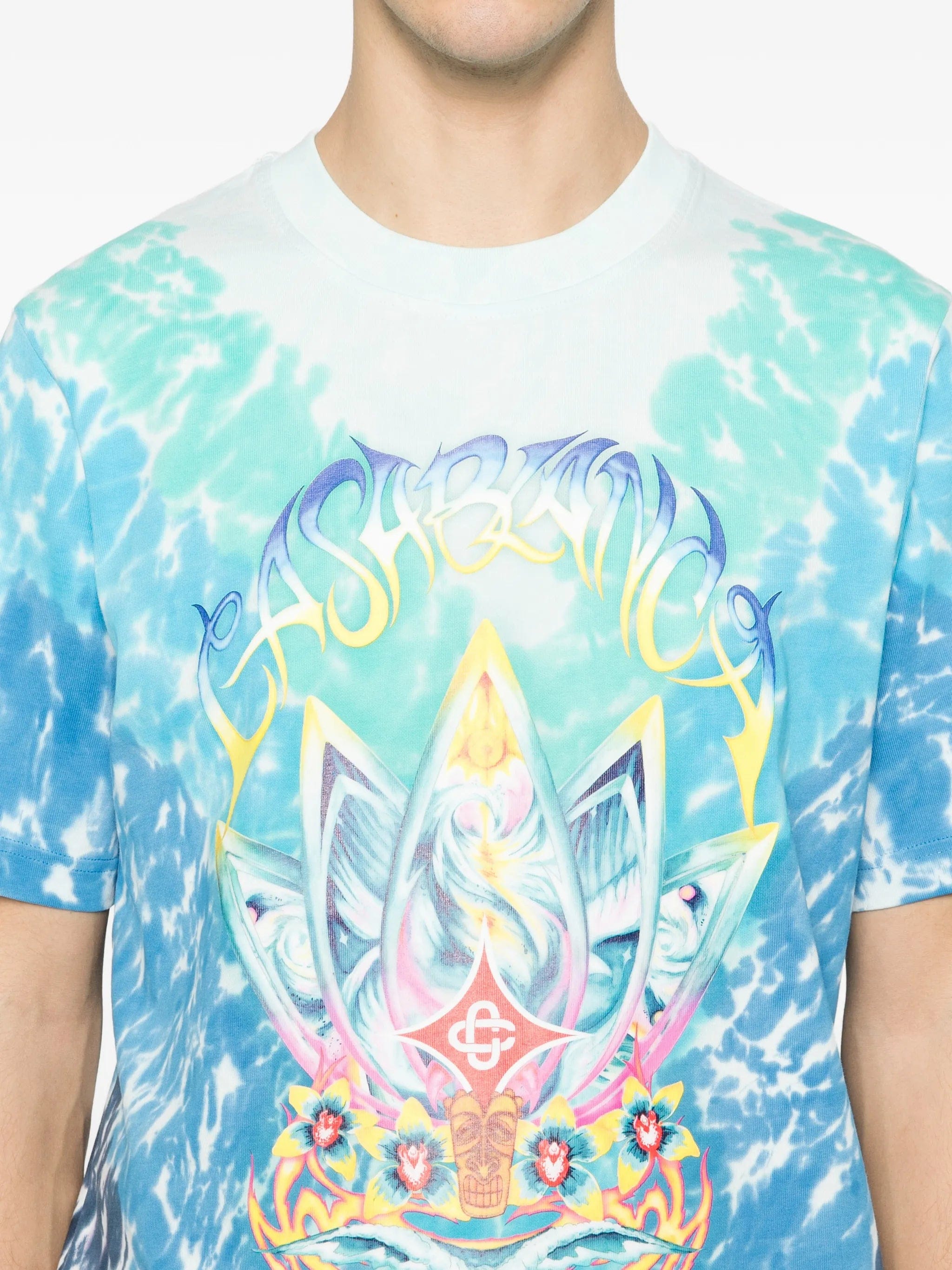 Casablanca Surf Lotus tie - dye T - shirt