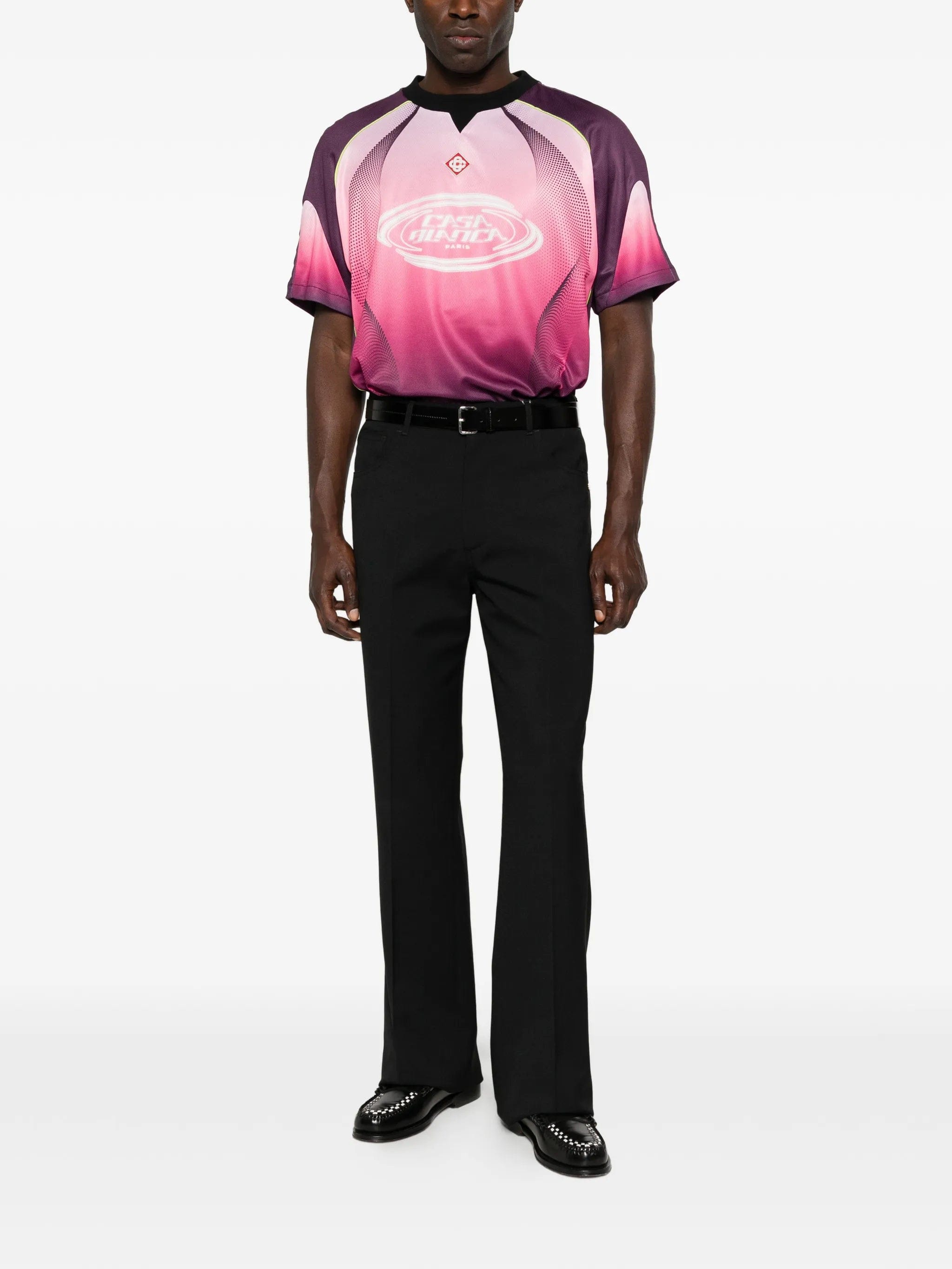 Casablanca Aubergine gradient short - sleeve T - shirt