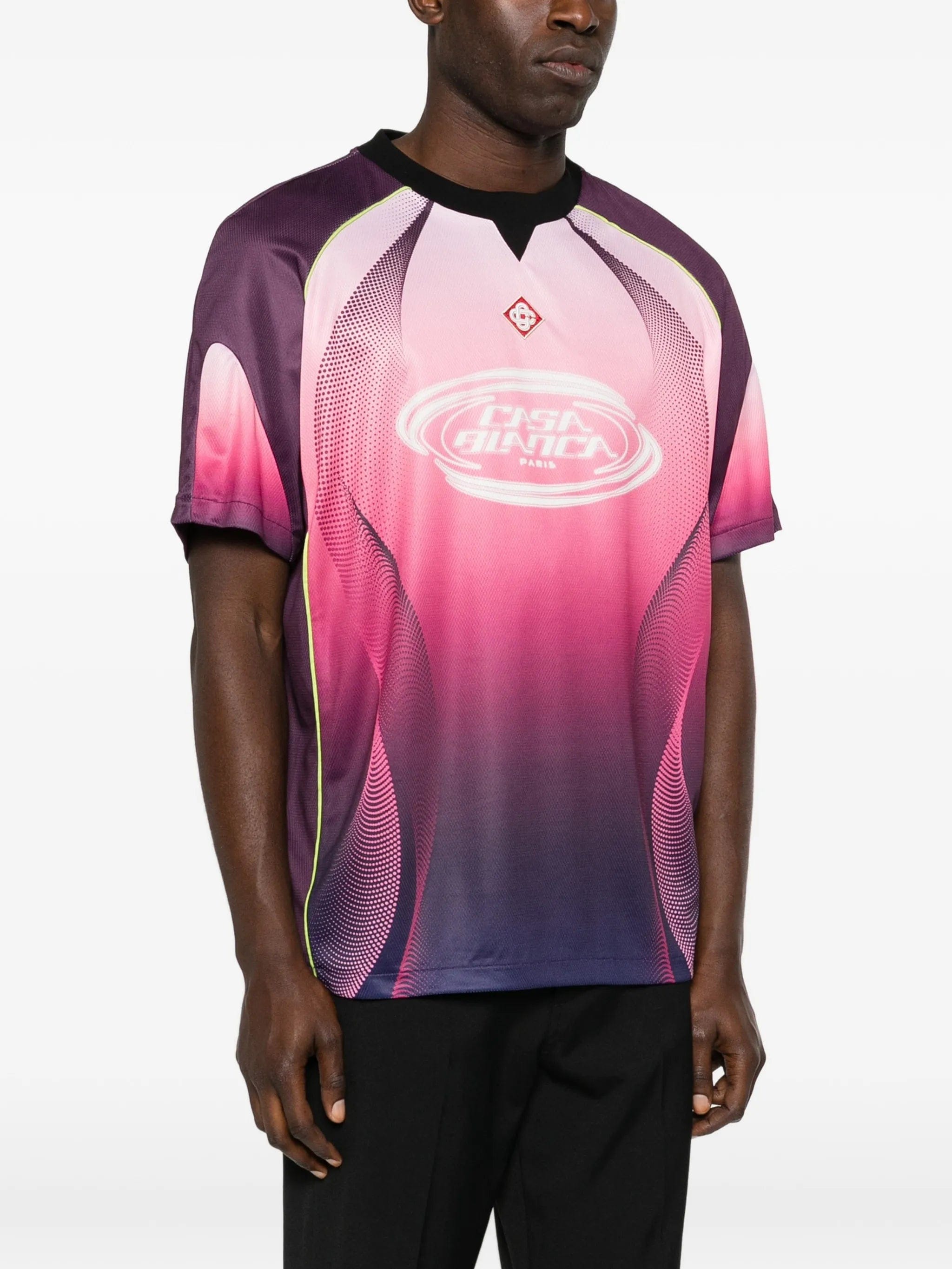 Casablanca Aubergine gradient short - sleeve T - shirt