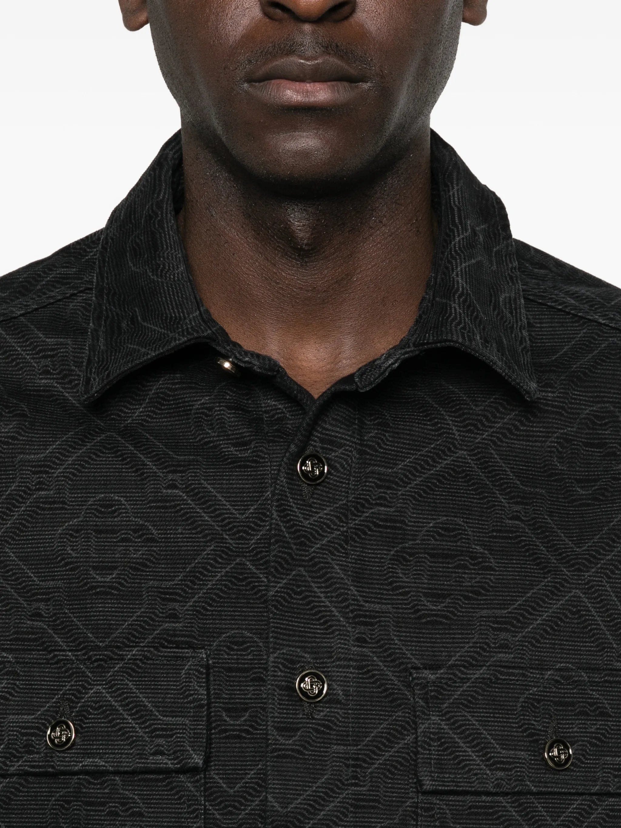 Casablanca monogram denim shirt