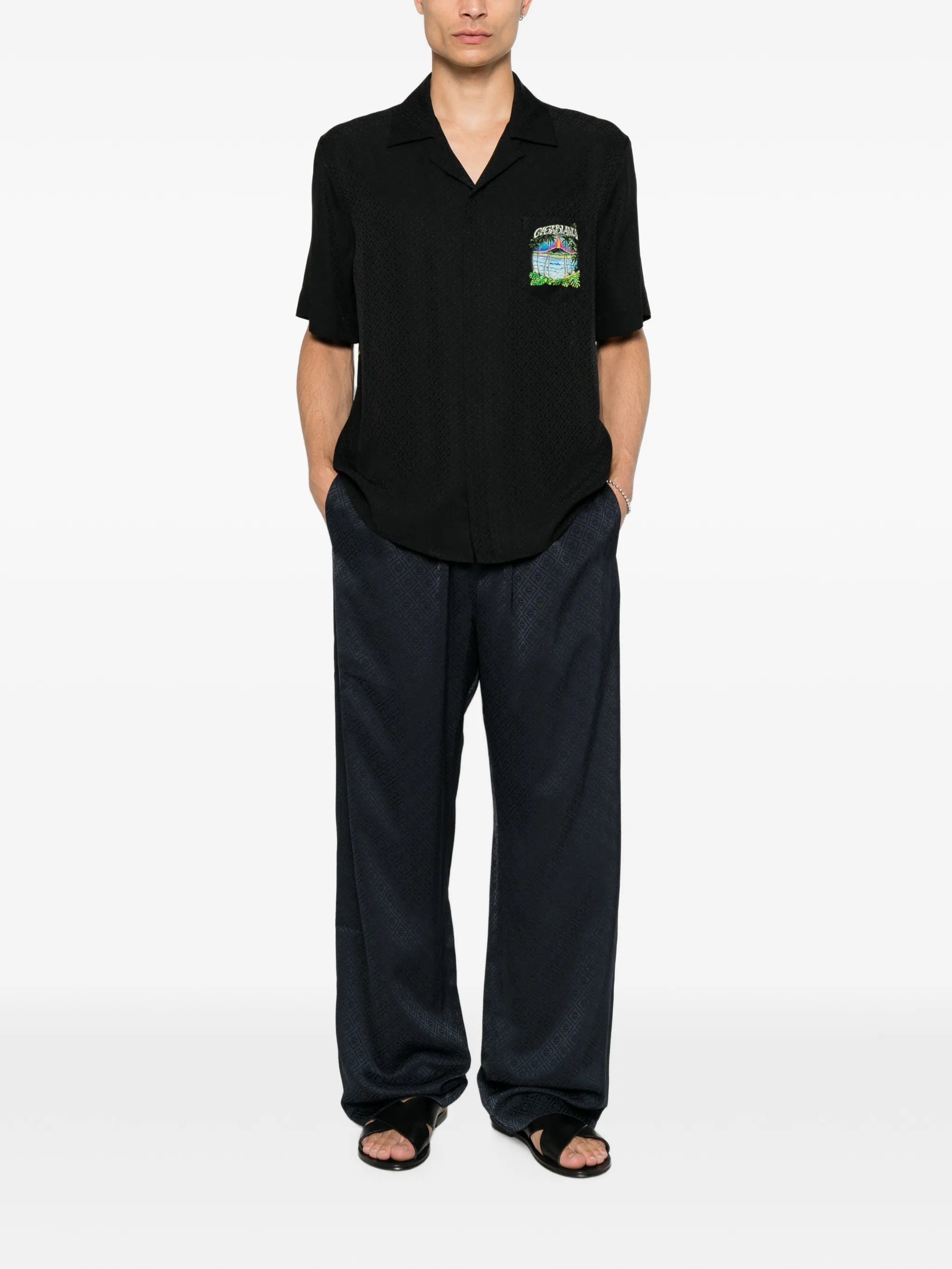 Casablanca monogram - jacquard trousers