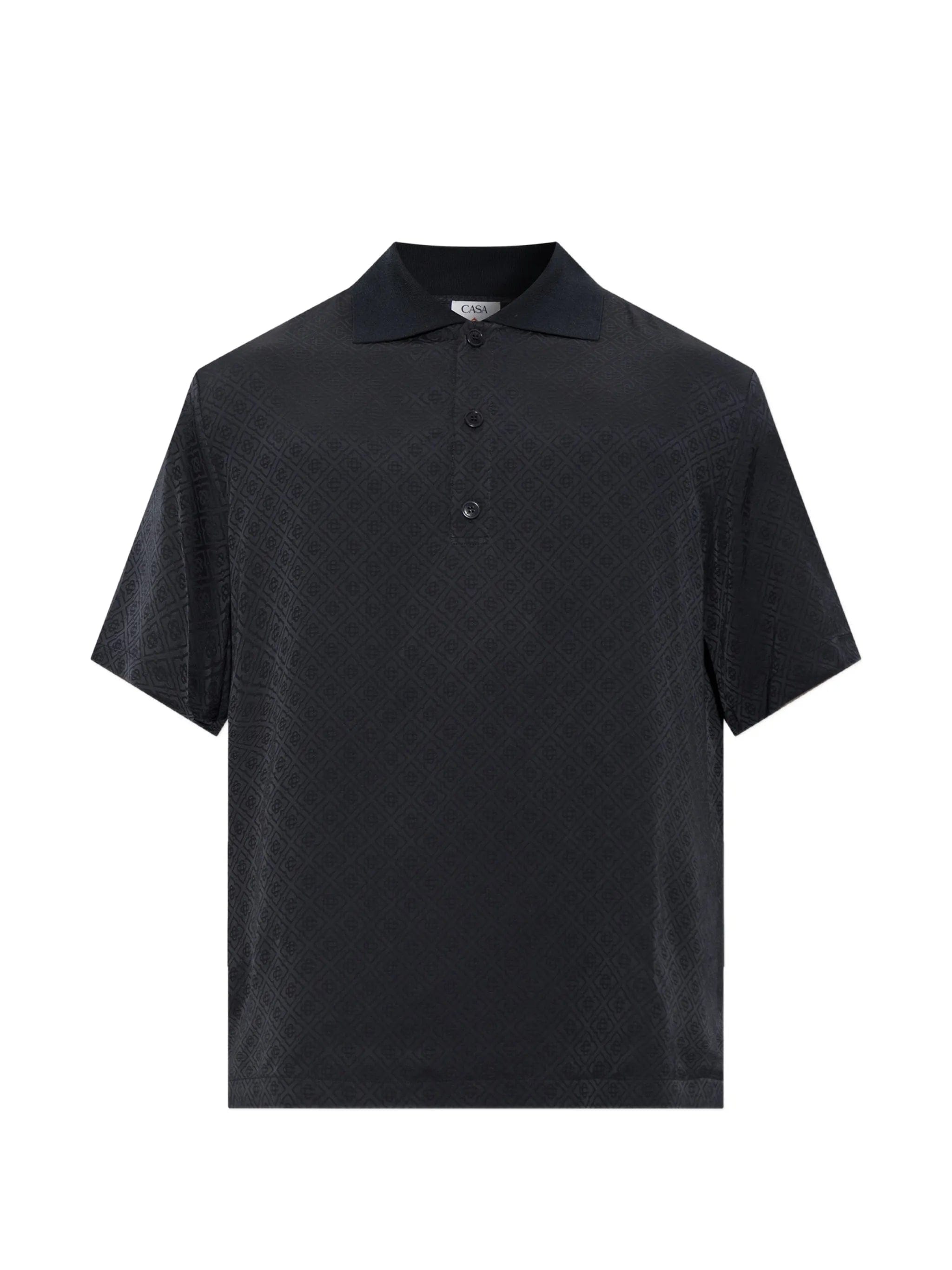Casablanca monogram - jacquard polo shirt
