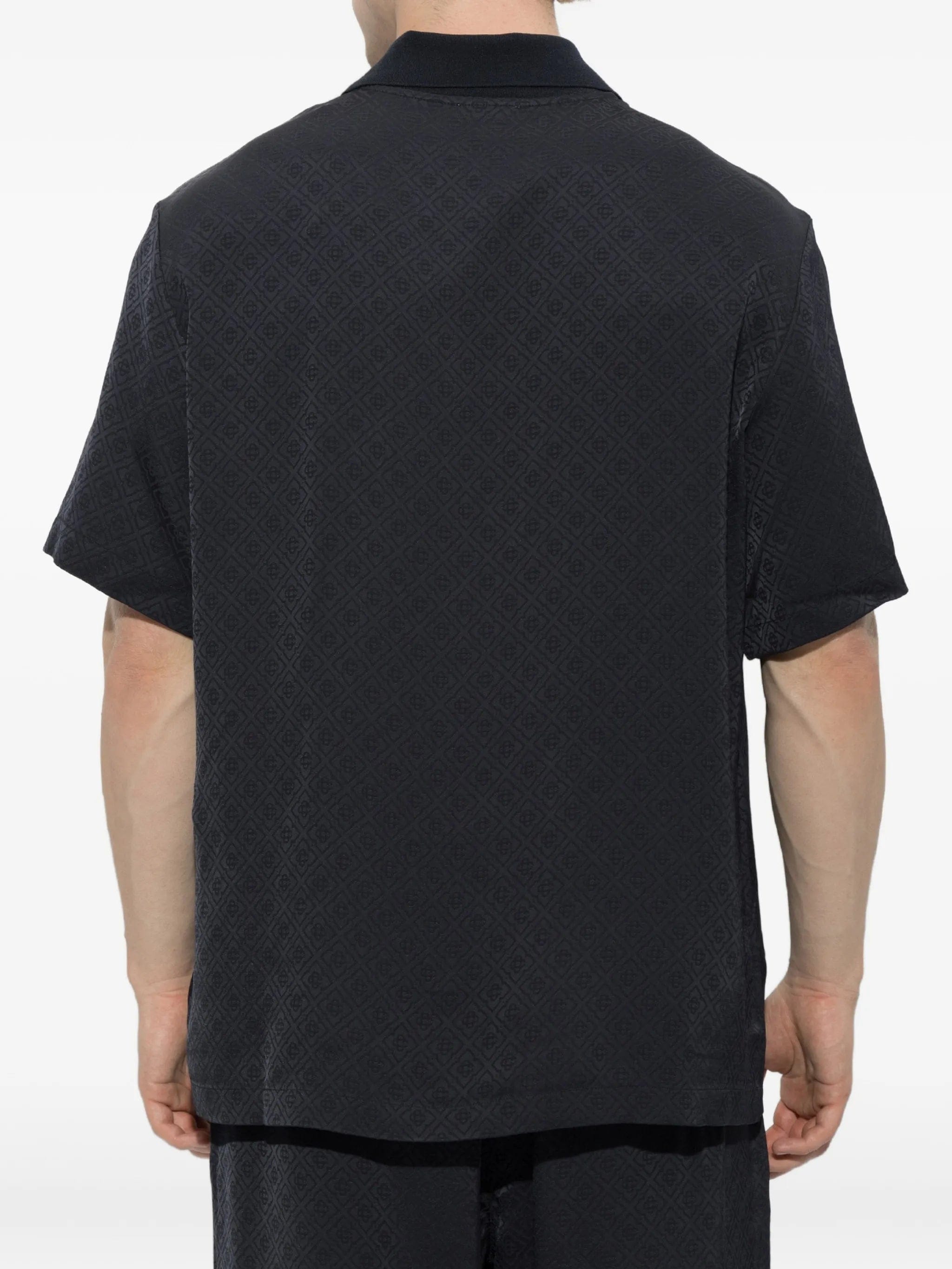 Casablanca monogram - jacquard polo shirt