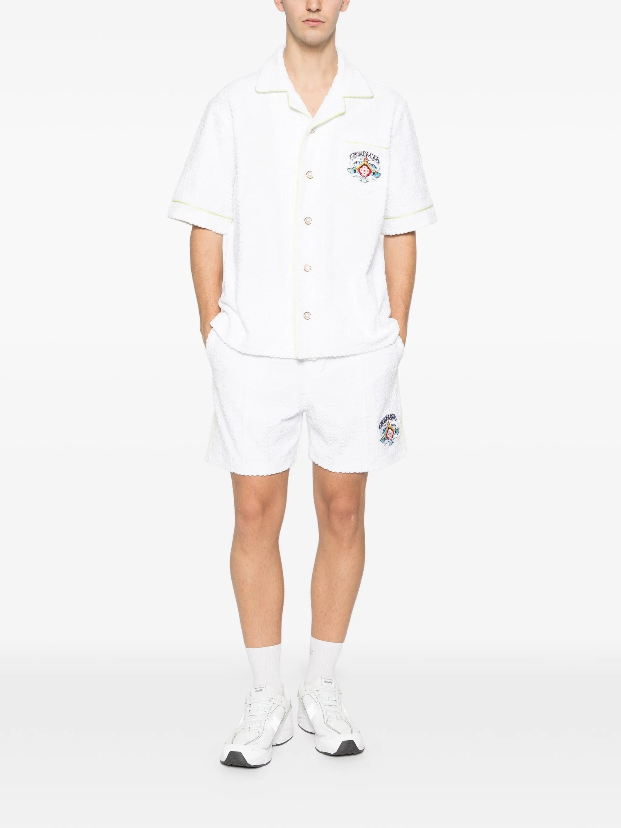 Casablanca towelling monogram shorts
