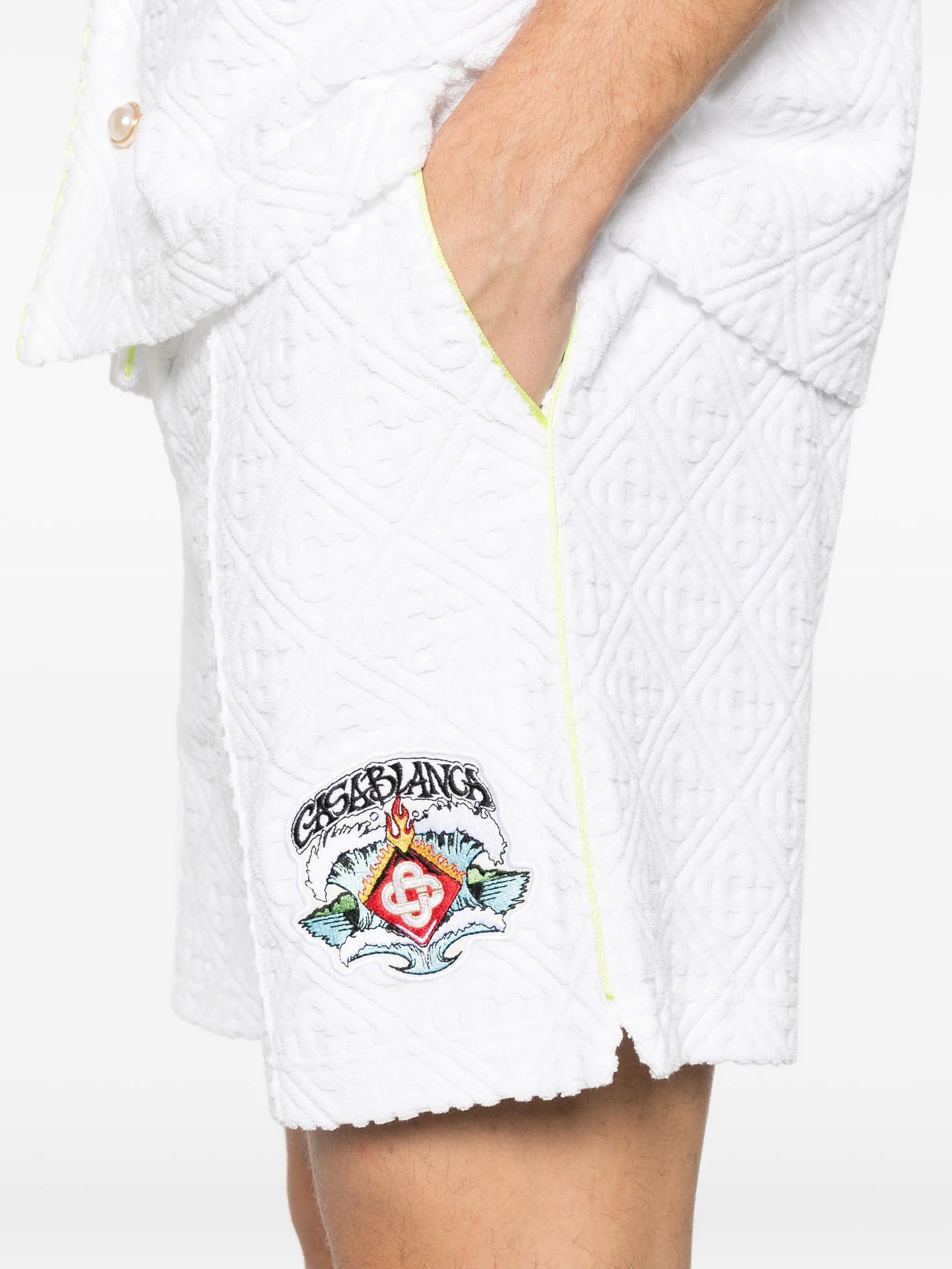 Casablanca towelling monogram shorts