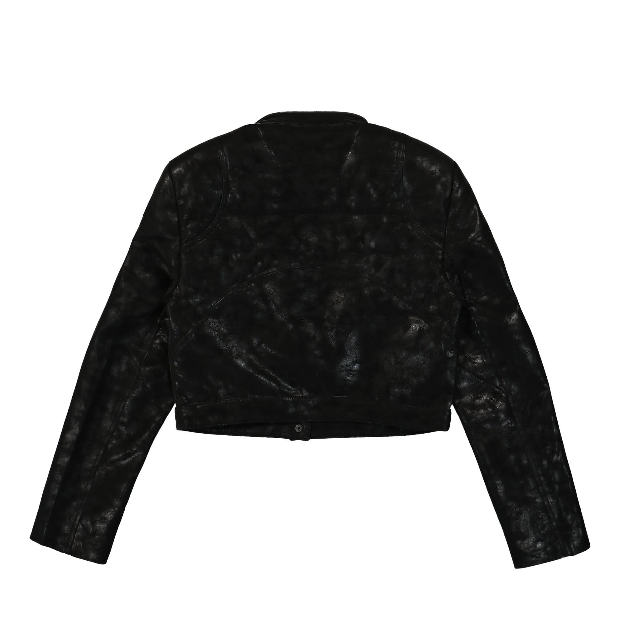 Misbhv Faux Leather Cropped Moto Jacket