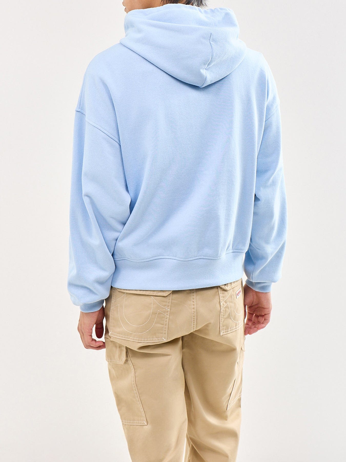 Icecream College Applique Running Dog Popover Hoodie Blue