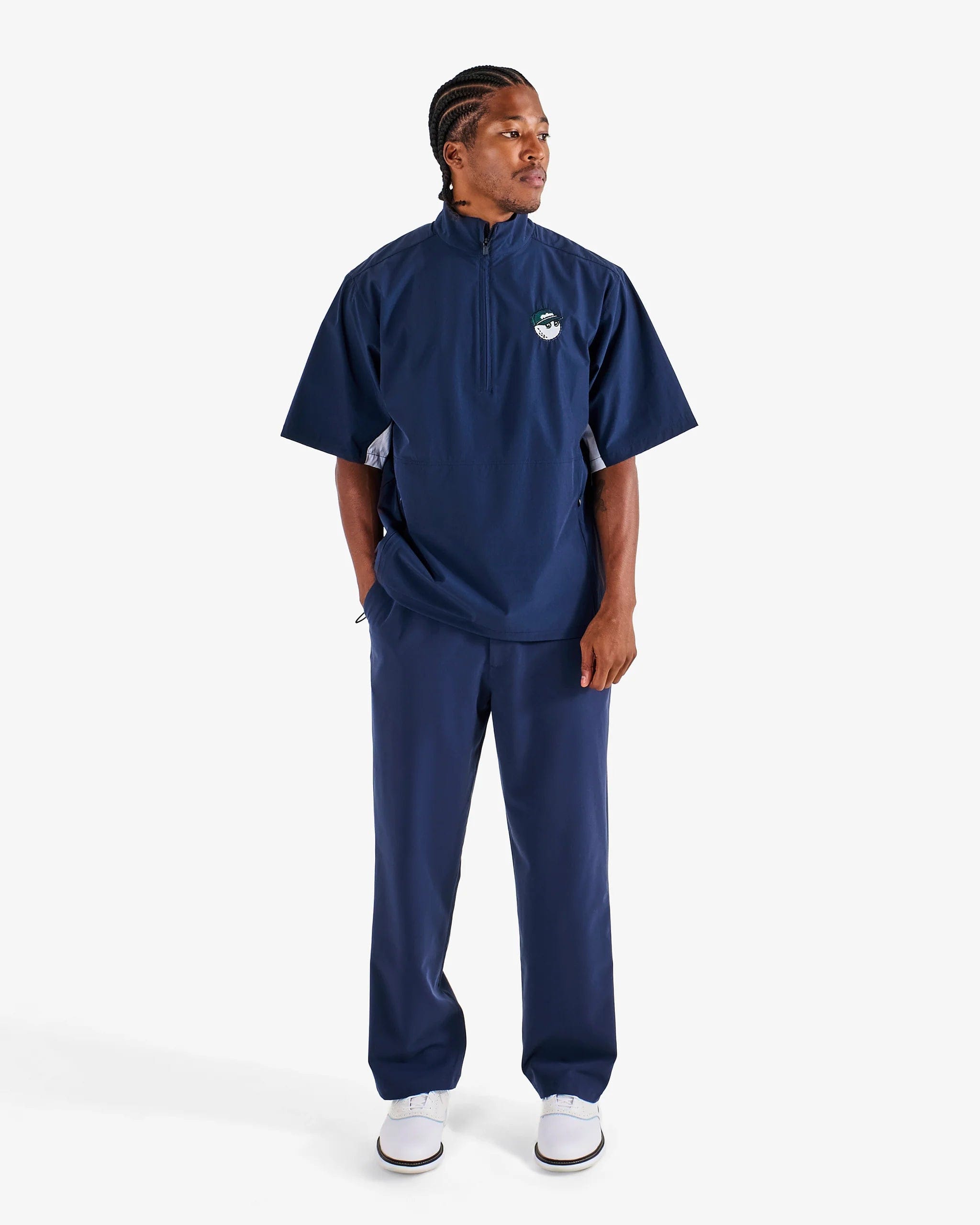 Malbon Golf Pine Windshirt – Navy
