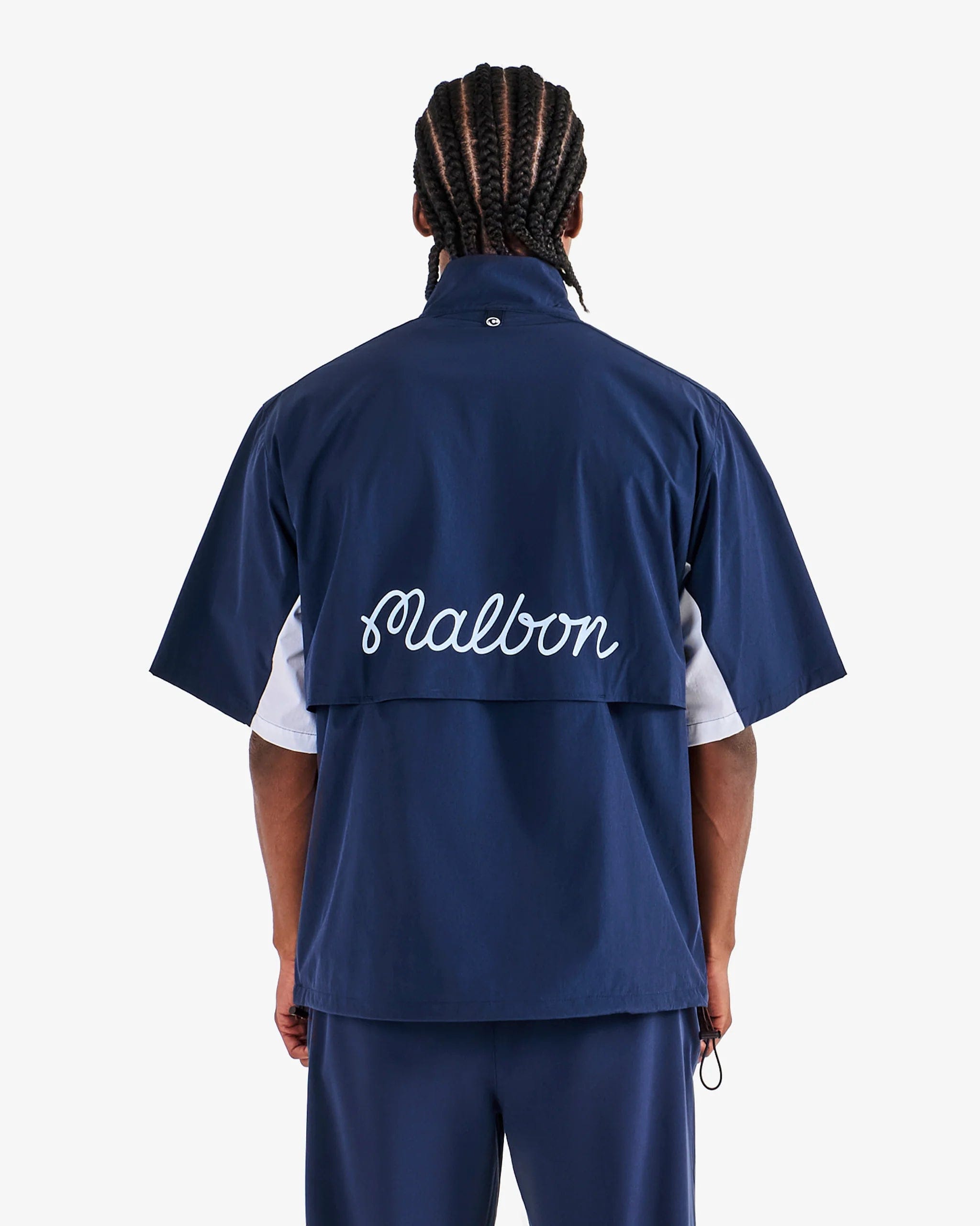 Malbon Golf Pine Windshirt – Navy
