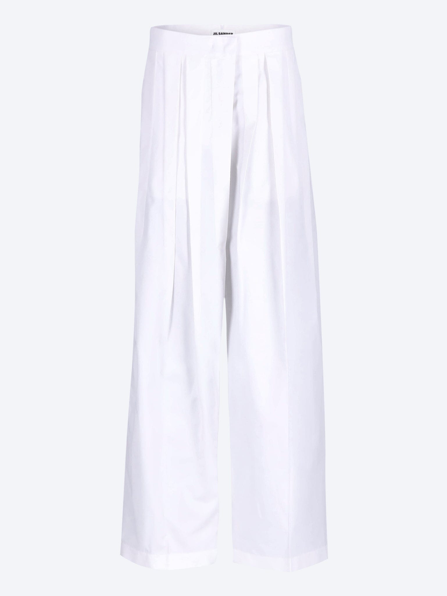 JIL Sander Cotton and silk poplin pants