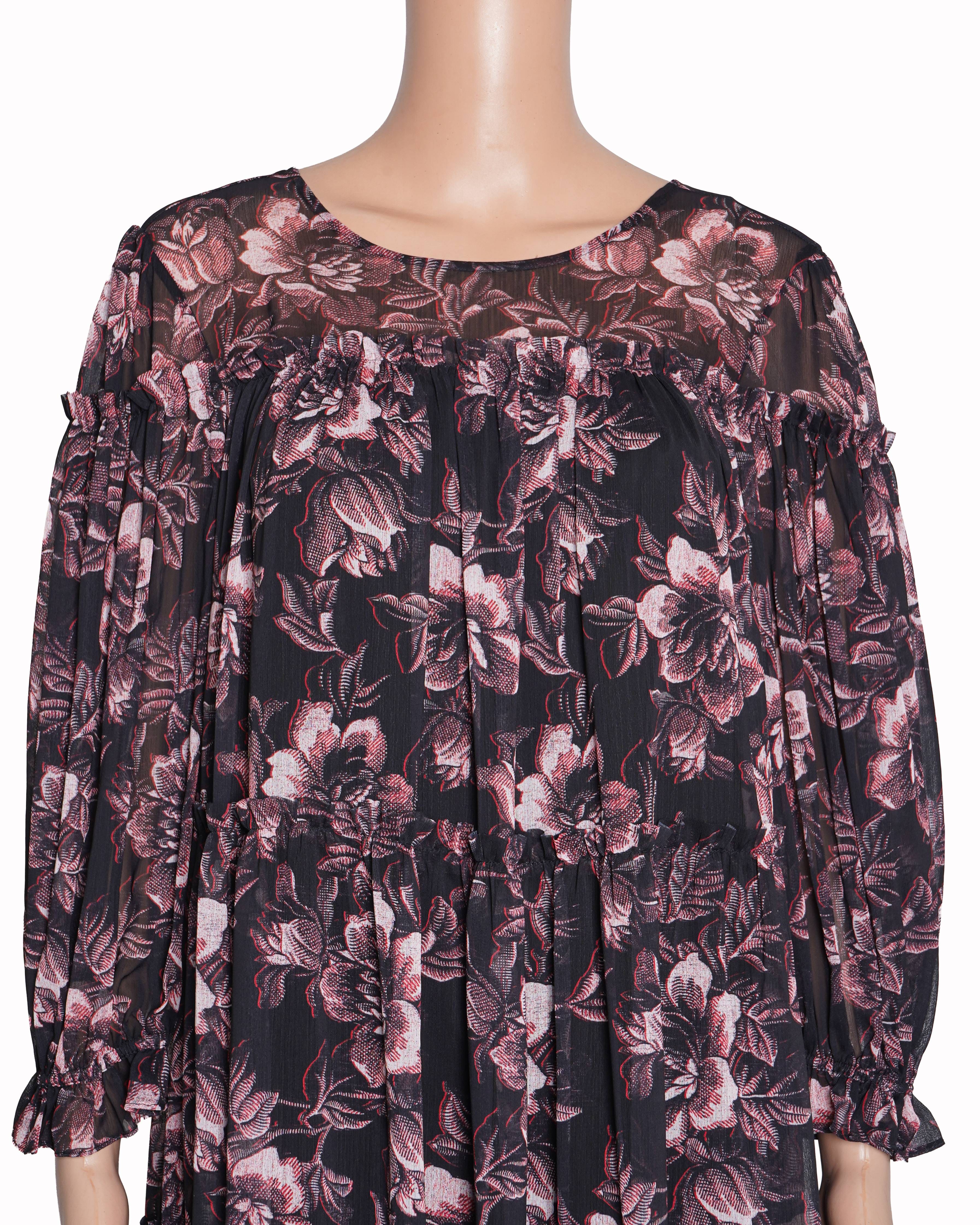 Ted Baker New Ted Baker Barnabe Tiered Printed Mini Swing Dress