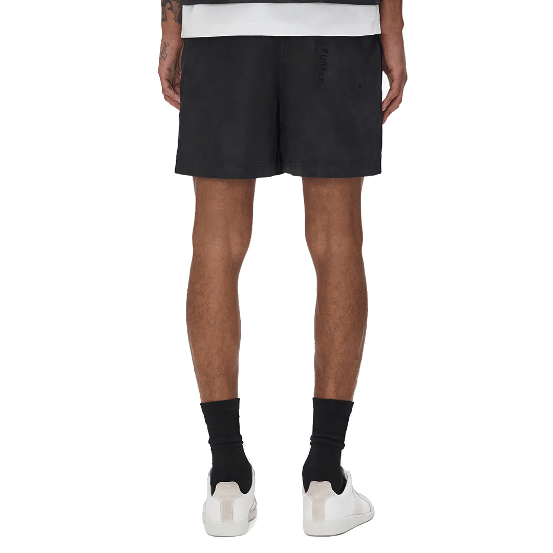 Purple BRAND WORDMARK OUTLINE SWIM SHORT BLACK