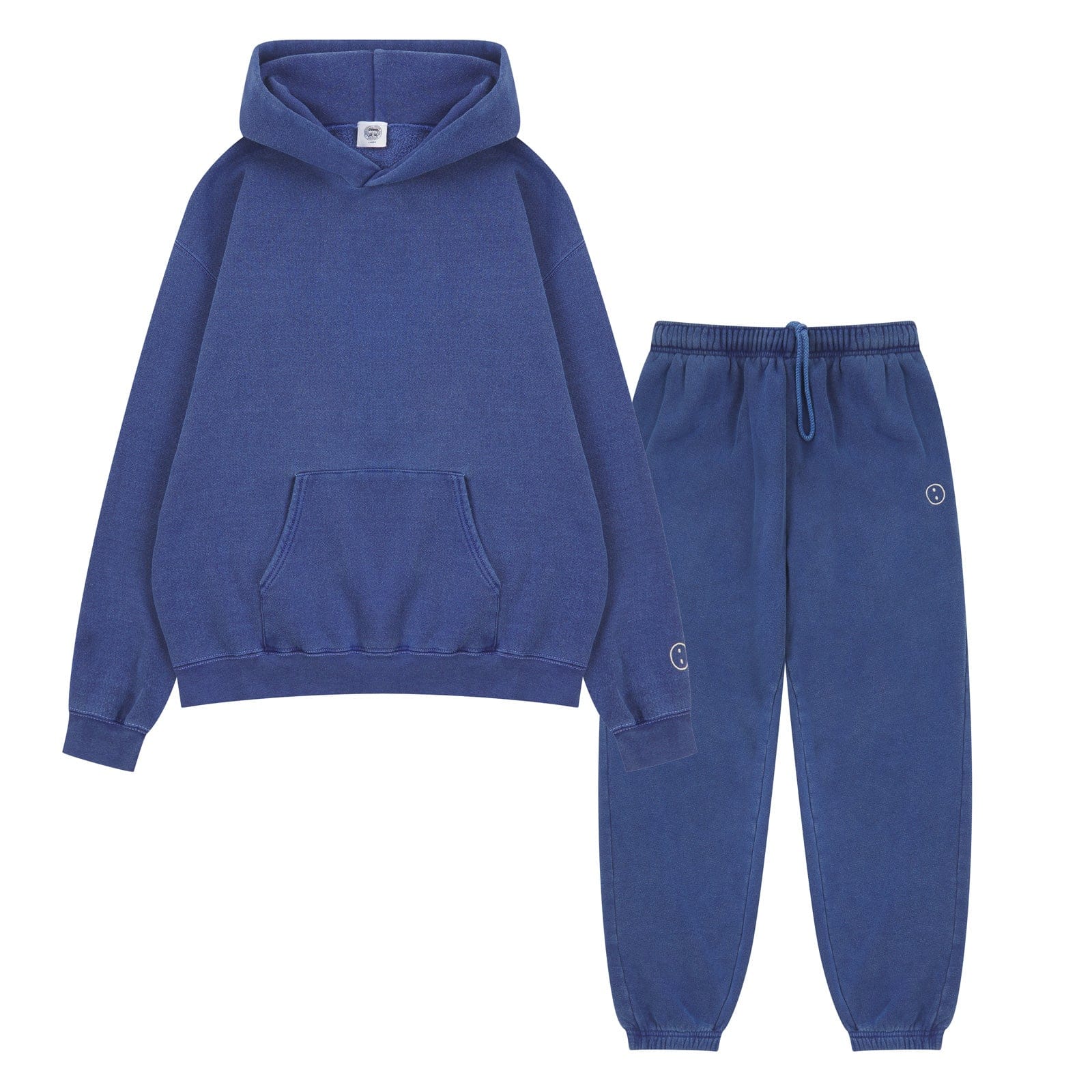Essentials Vintage Washed Hoodie & Jogger Set - Navy