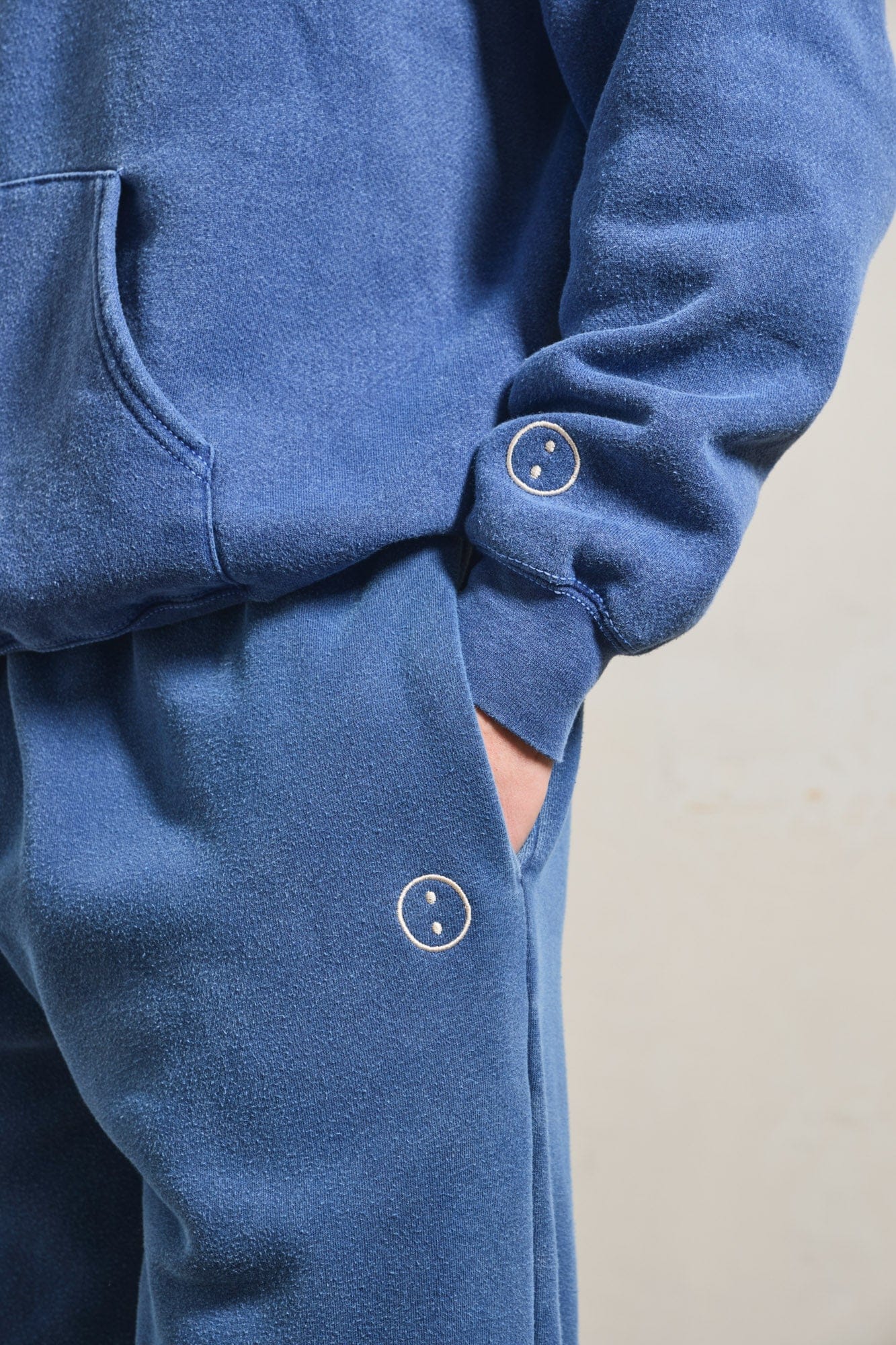 Essentials Vintage Washed Hoodie & Jogger Set - Navy