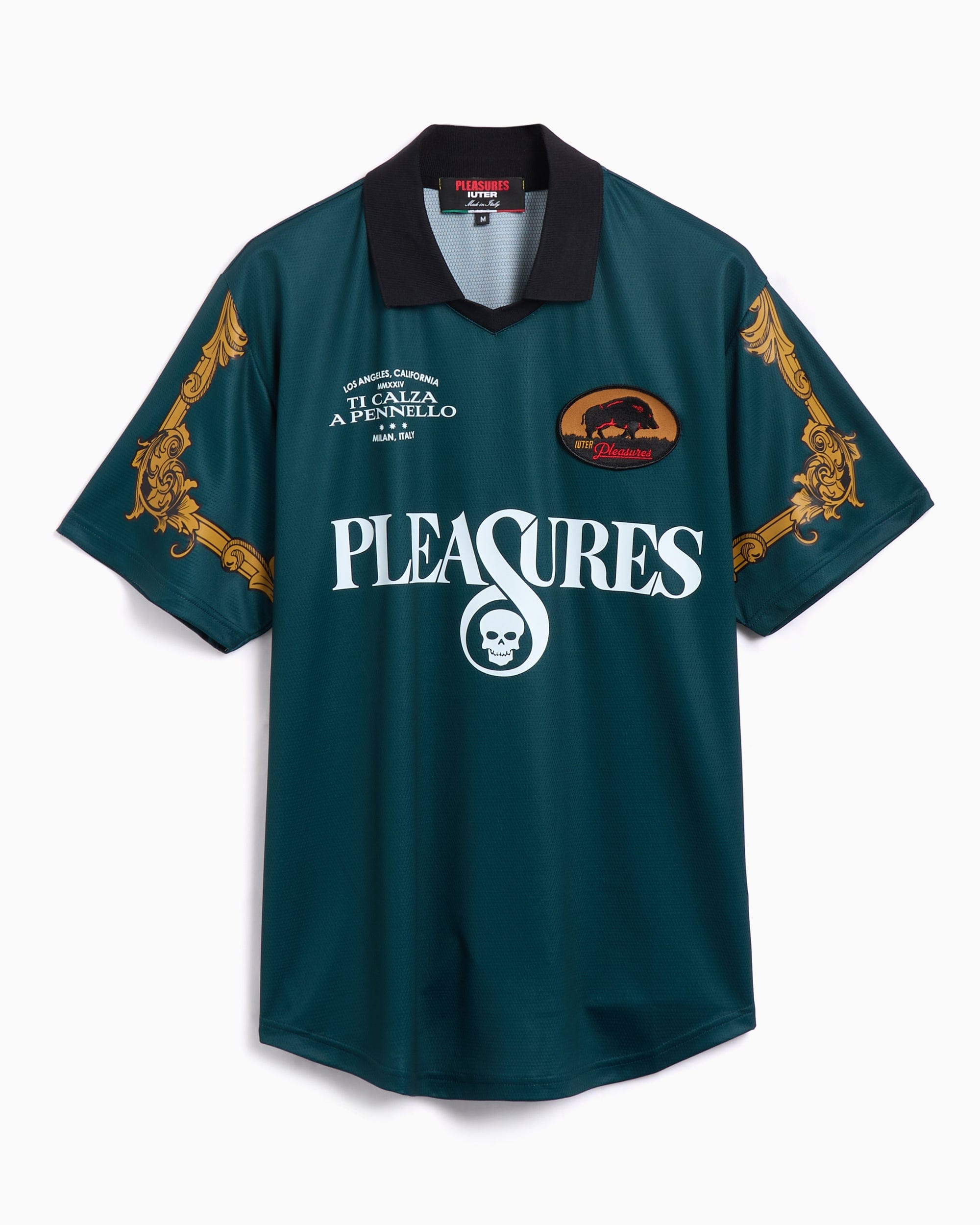 Pleasures Camiseta Relaxed Pleasures Carlo Soccer Men's Jersey para hombre