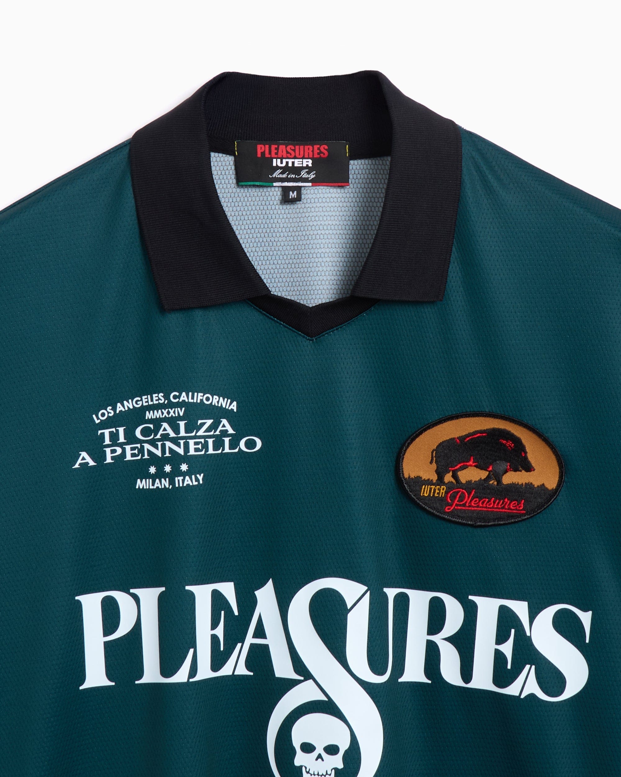 Pleasures Camiseta Relaxed Pleasures Carlo Soccer Men's Jersey para hombre